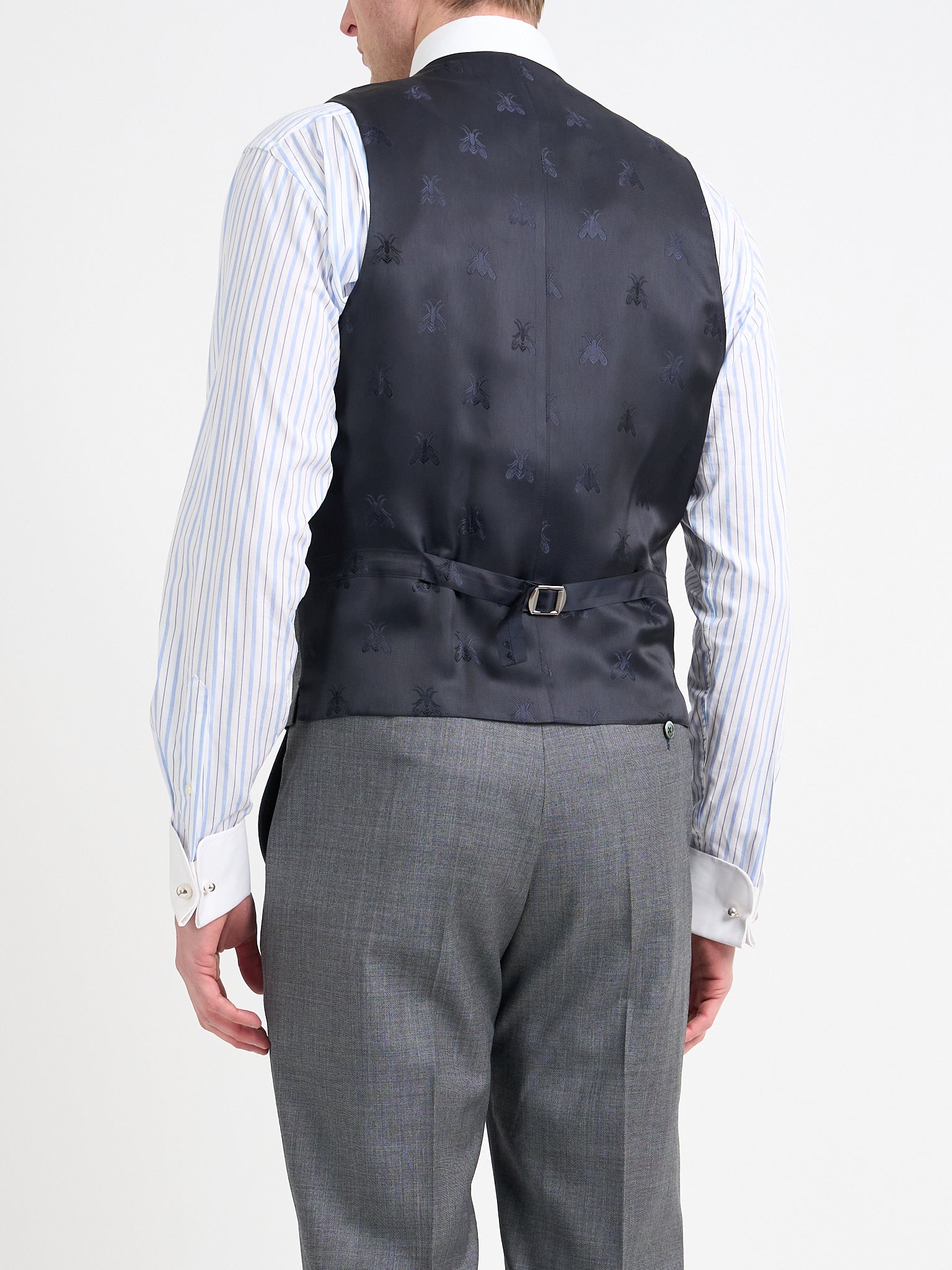 Light Grey Furlong Wool Double Breasted Waistcoat