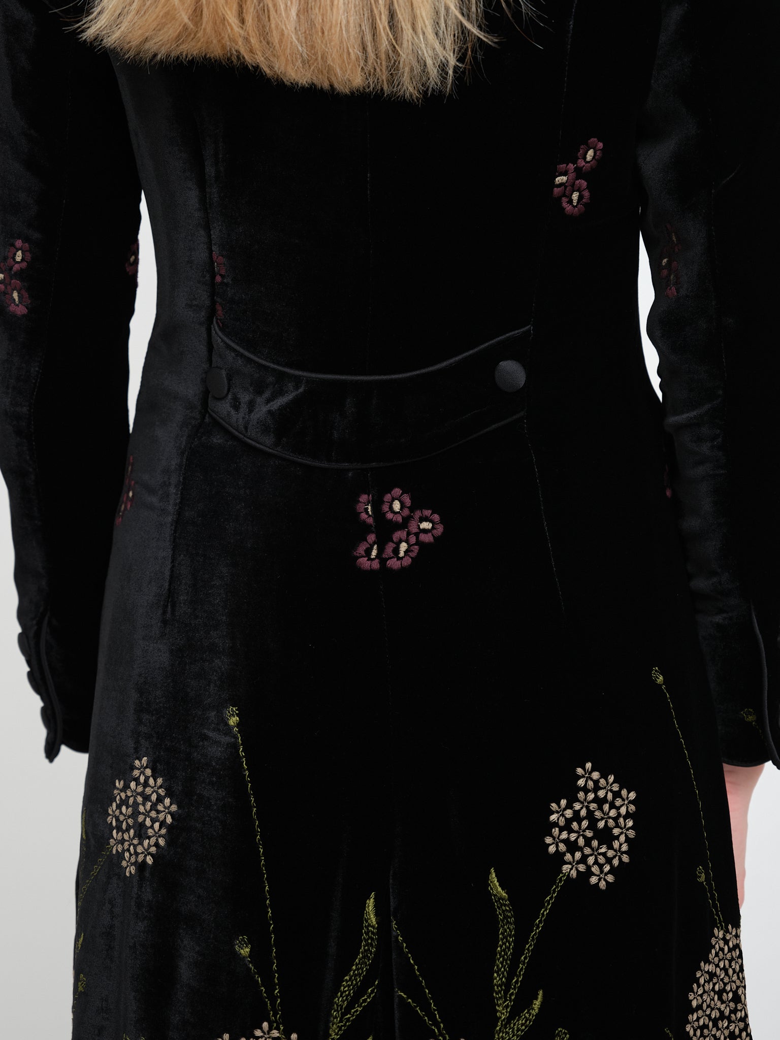 Bloomsbury Coat Black Papavar Silk Velvet
