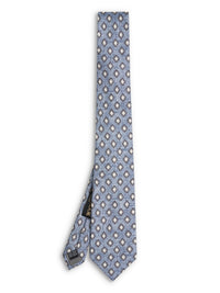 Blue Cranleigh Silk Tie — flat