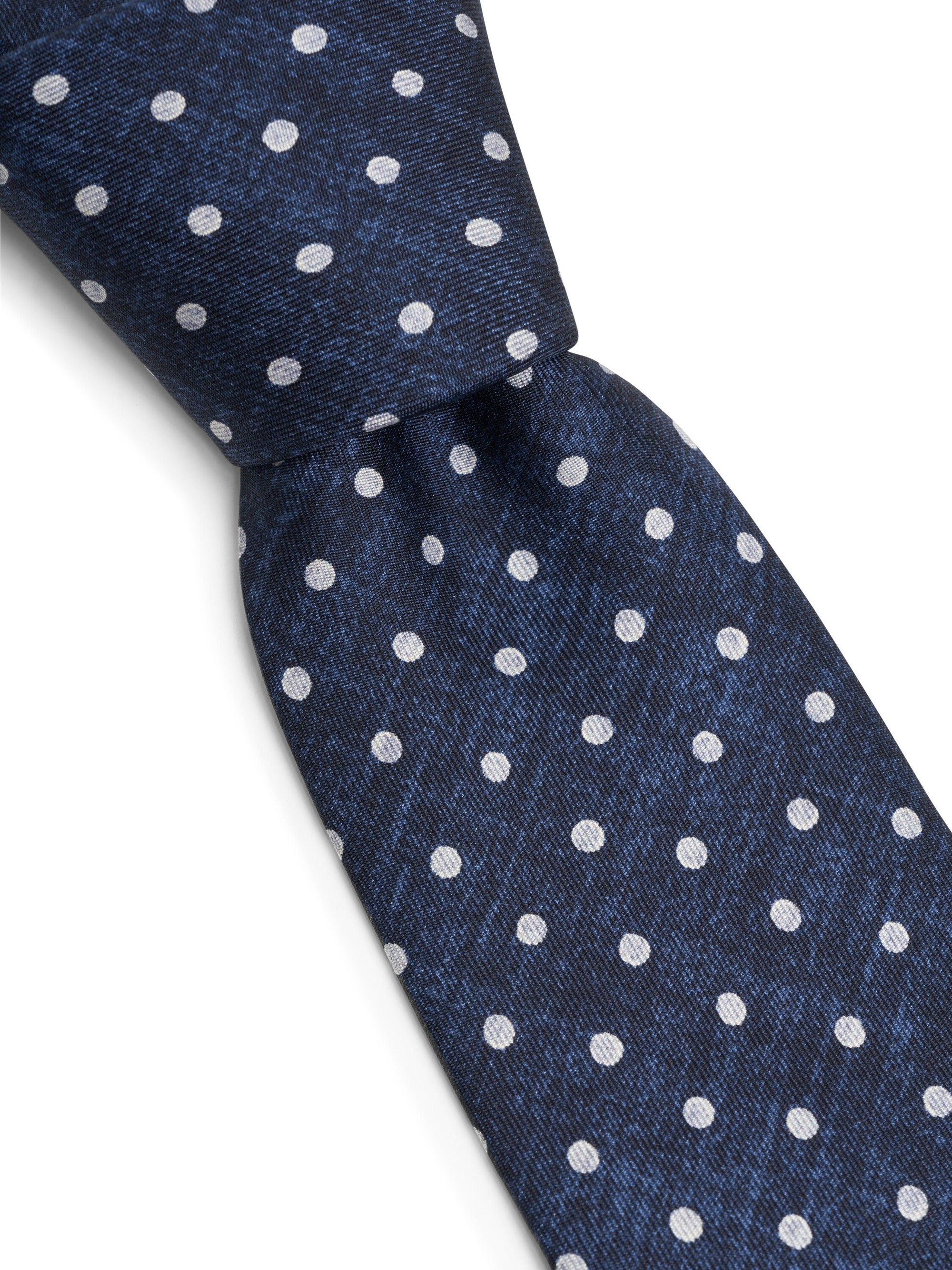 Blue Rosebury Silk Tie — flat detail