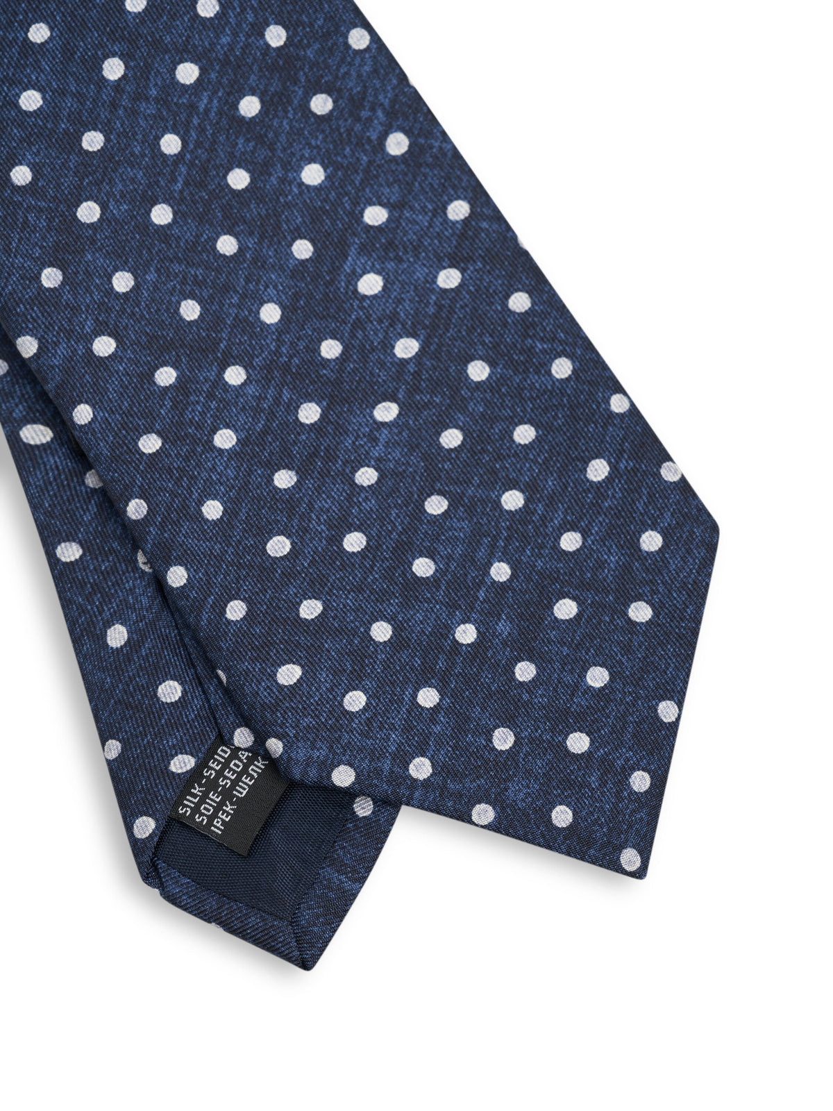 Blue Rosebury Silk Tie — flat detail