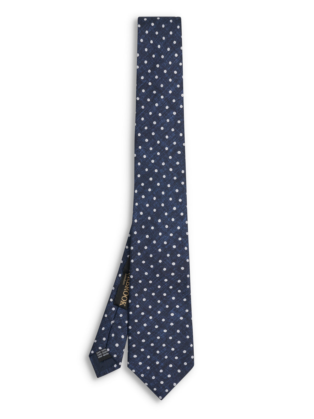 Blue Rosebury Silk Tie — flat