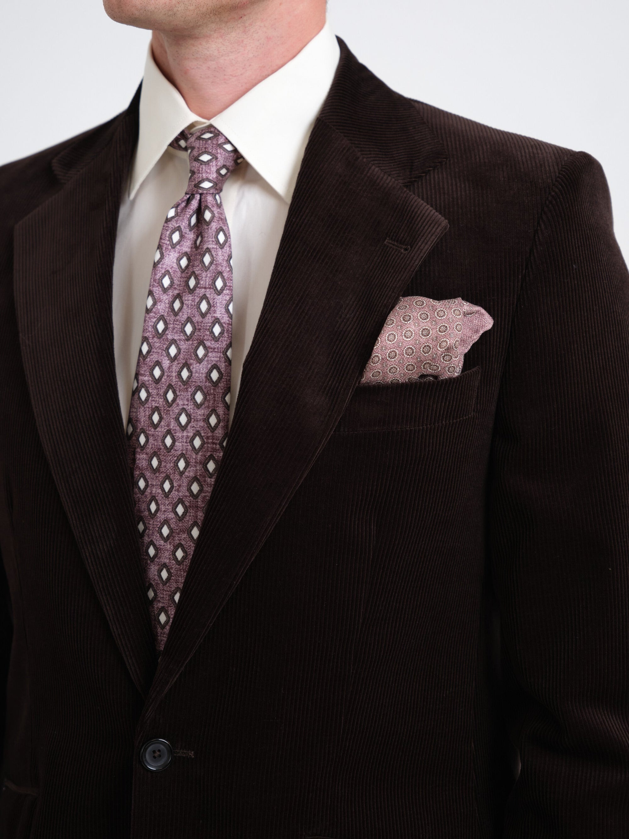 Brown Witham Corduroy Cooper Jacket — fabric detail
