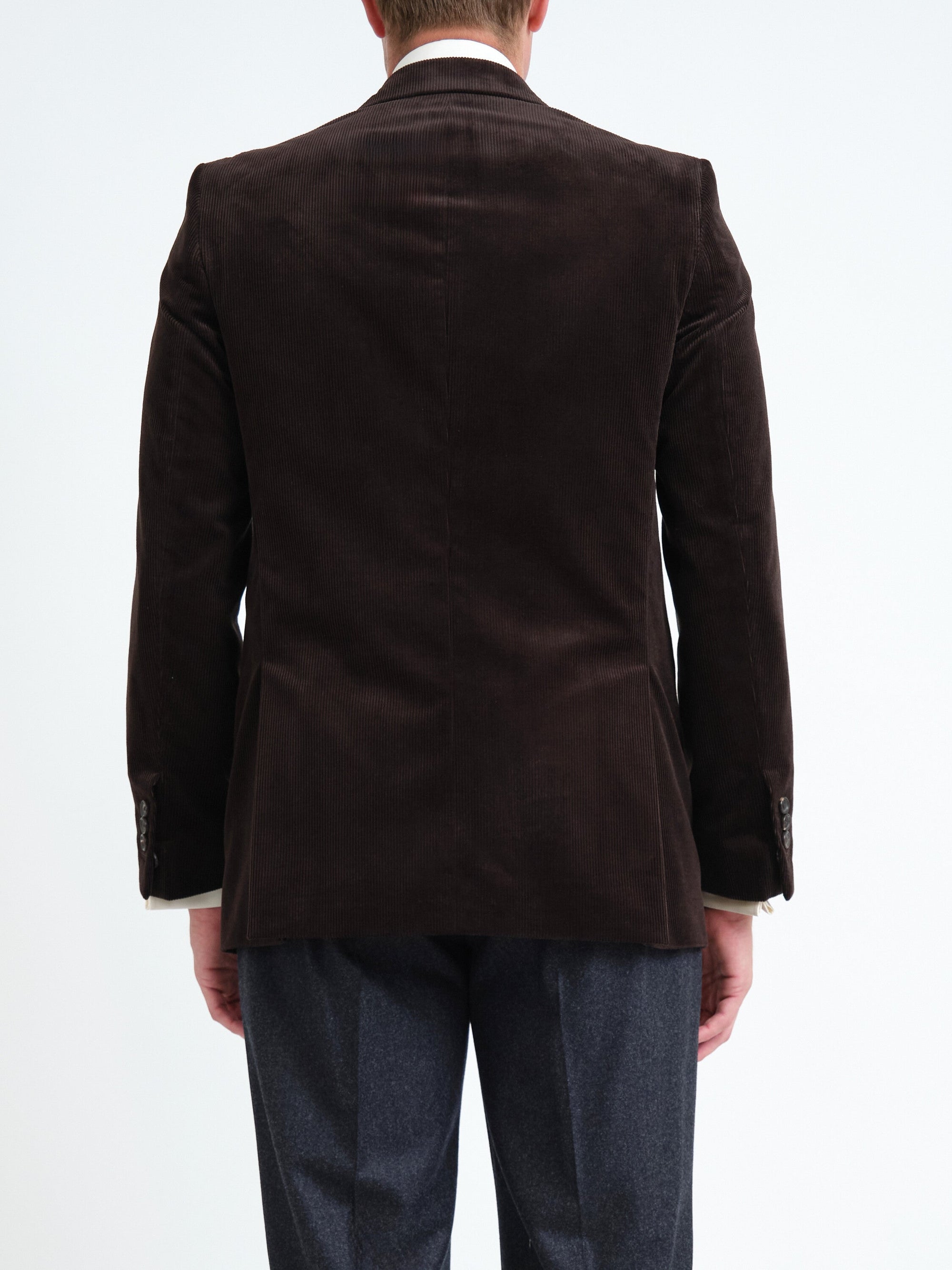 Brown Witham Corduroy Cooper Jacket — back, cropped