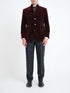 Burgundy Mayfair Velvet Nehru Jacket — front