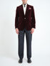 Burgundy Mayfair Velvet Newport Jacket with Ticket Pocket — front