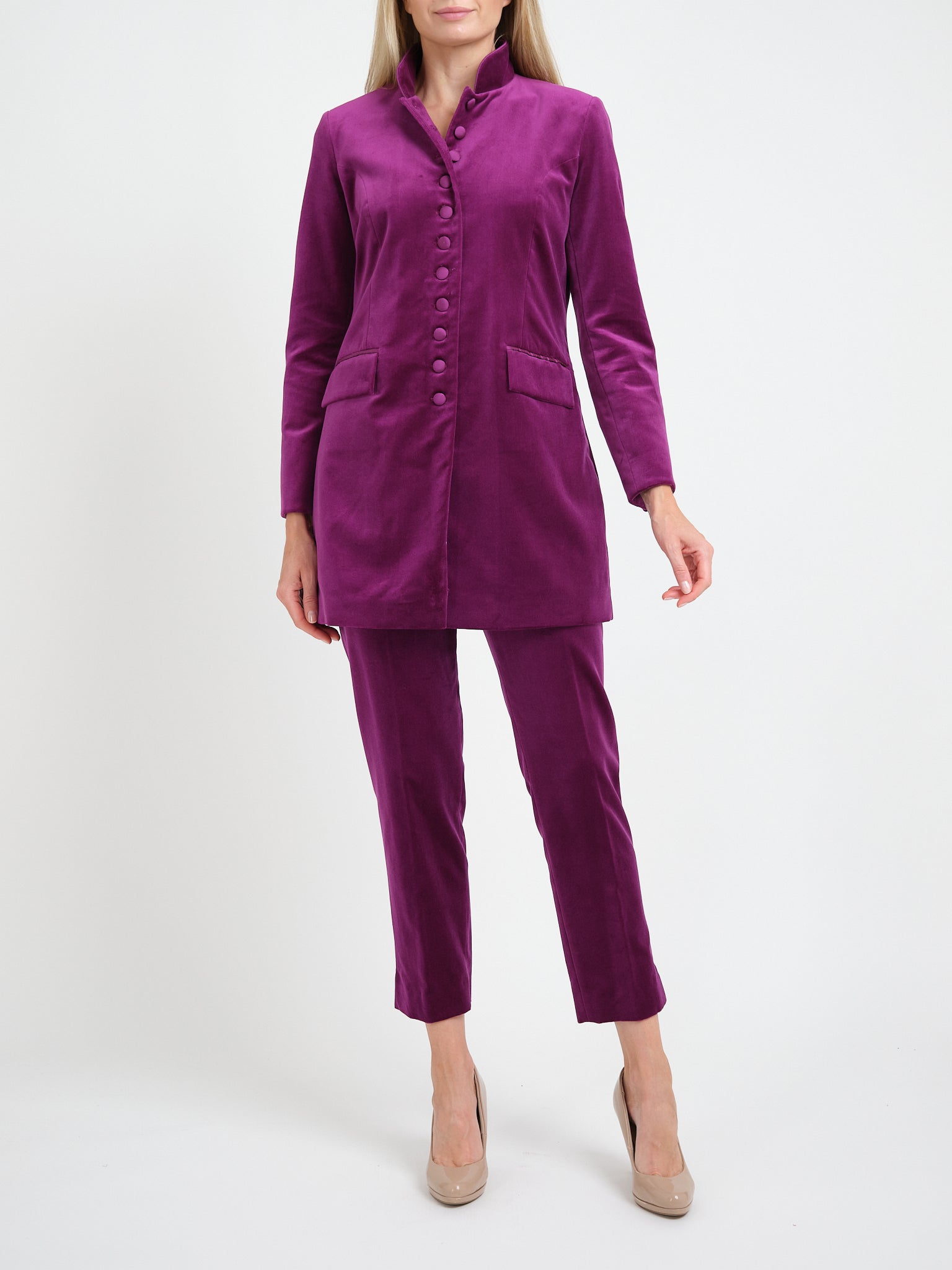 Camden Jacket Iberian Wine Cotton Velvet