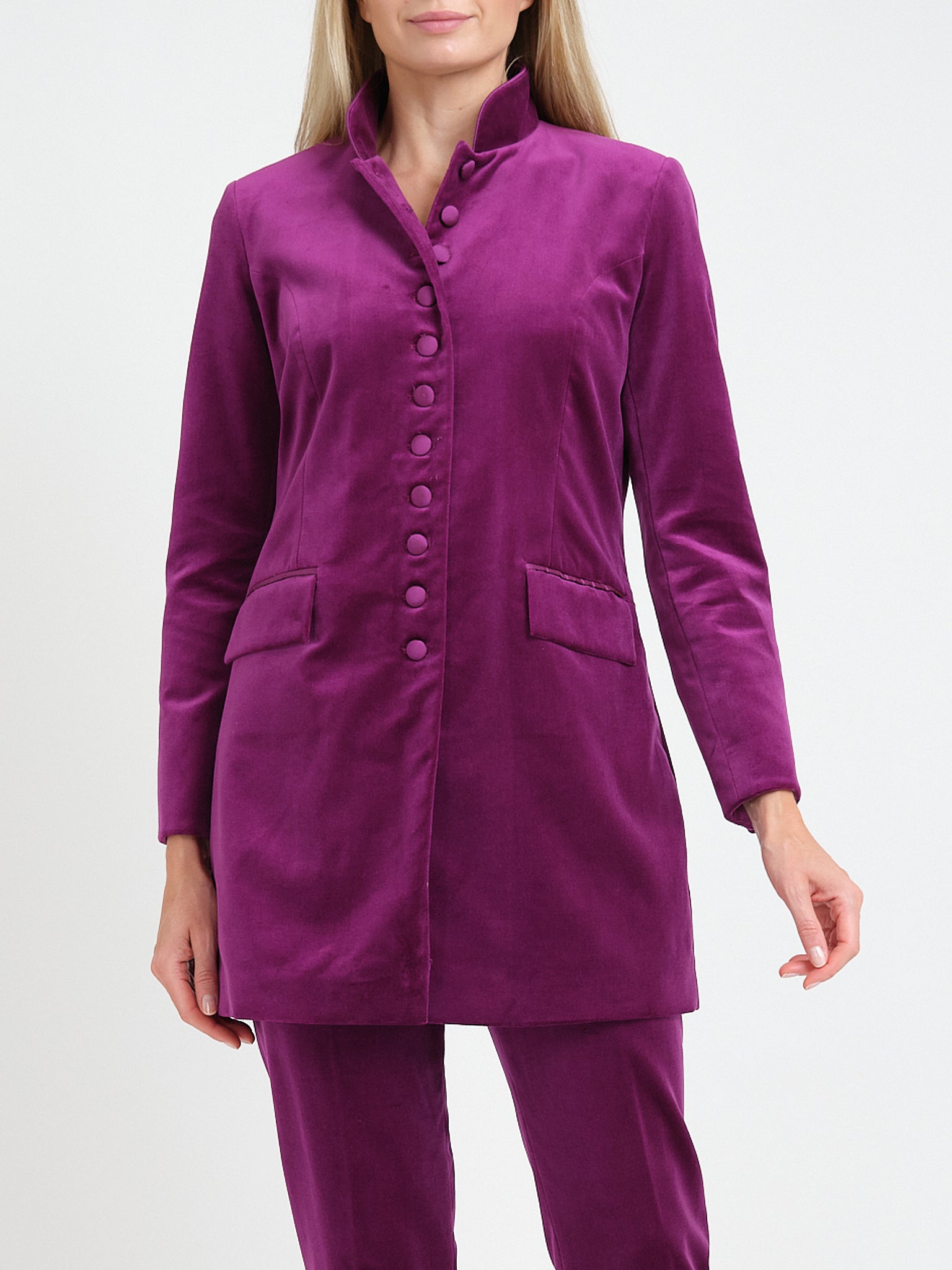 Camden Jacket Iberian Wine Cotton Velvet