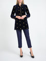 Camden Jacket Navy Bees Cotton Velvet