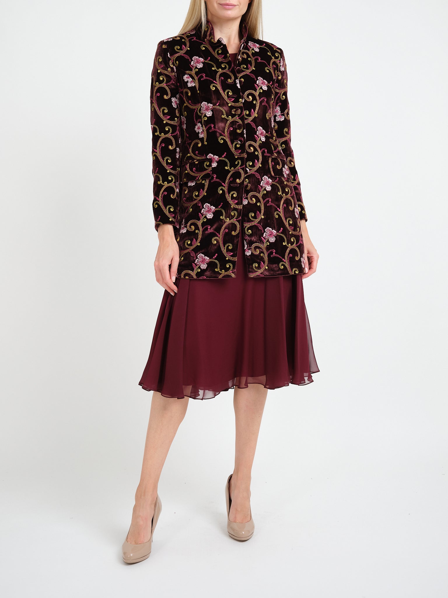 Camden Jacket Prune Windsor Silk Velvet