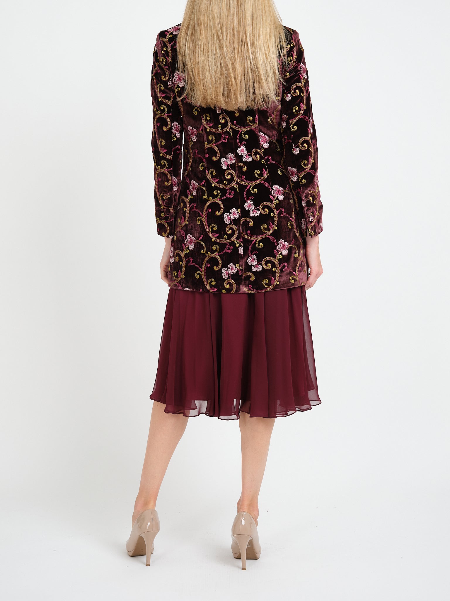 Camden Jacket Prune Windsor Silk Velvet