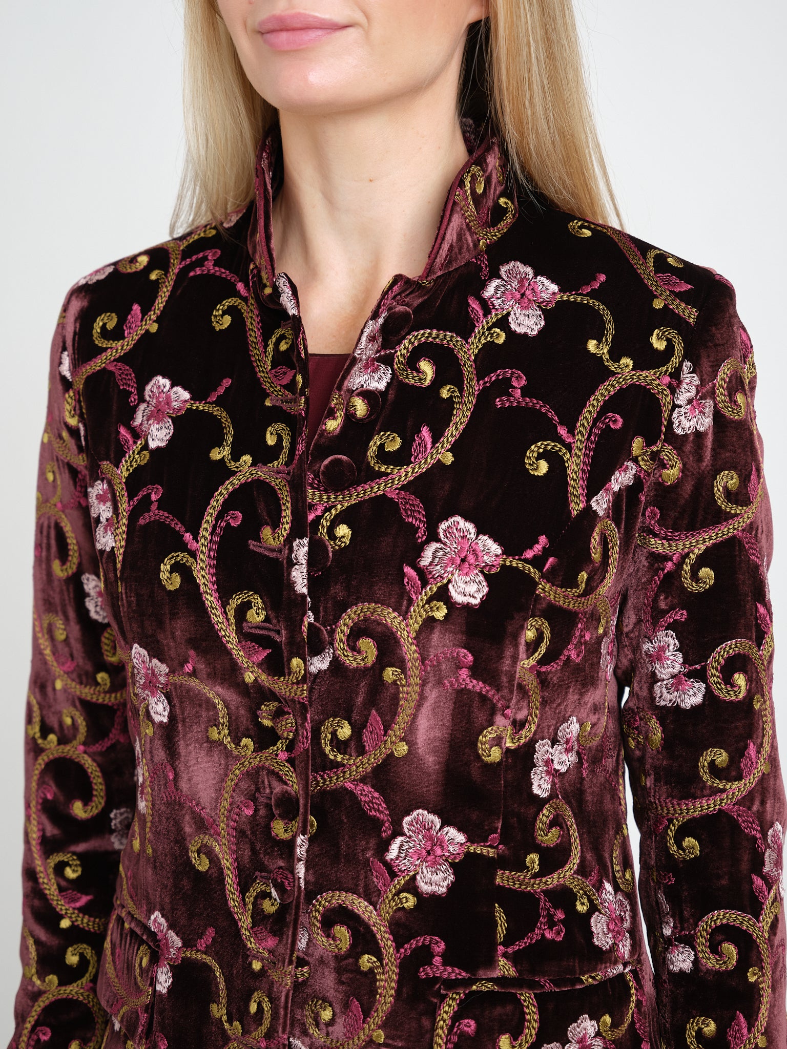 Camden Jacket Prune Windsor Silk Velvet