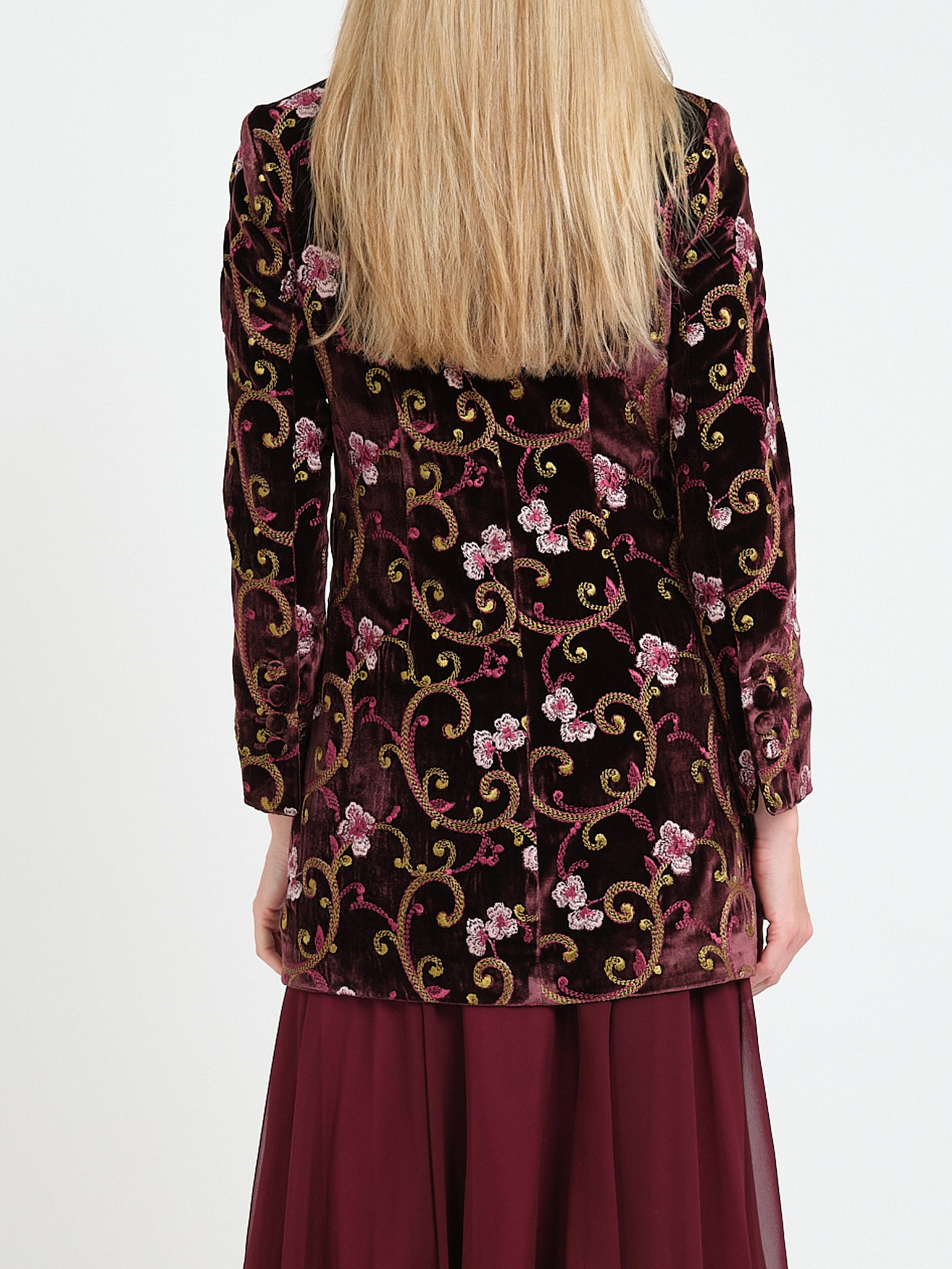 Camden Jacket Prune Windsor Silk Velvet