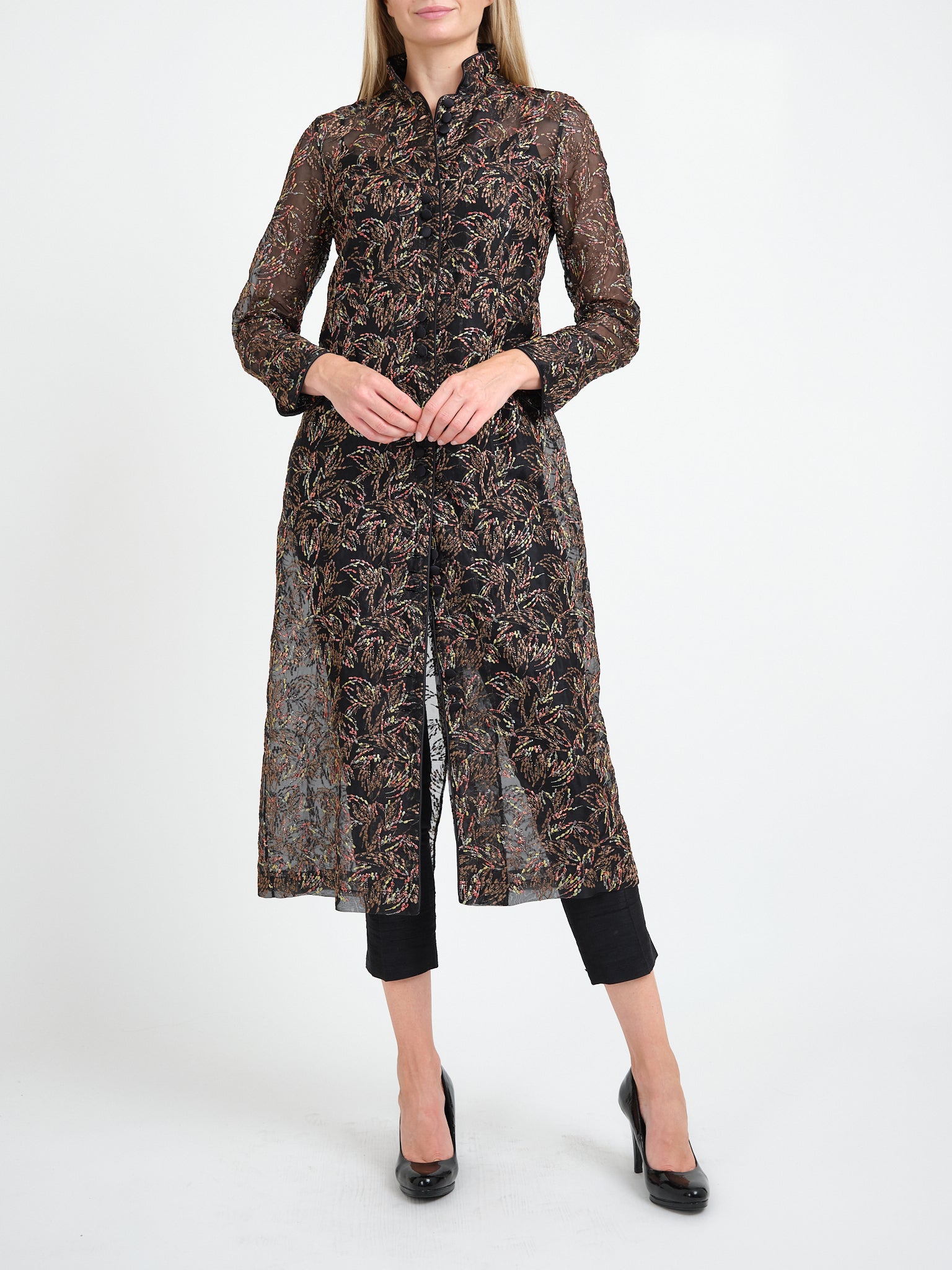 Carnaby Coat Black Stotfold Silk Organza