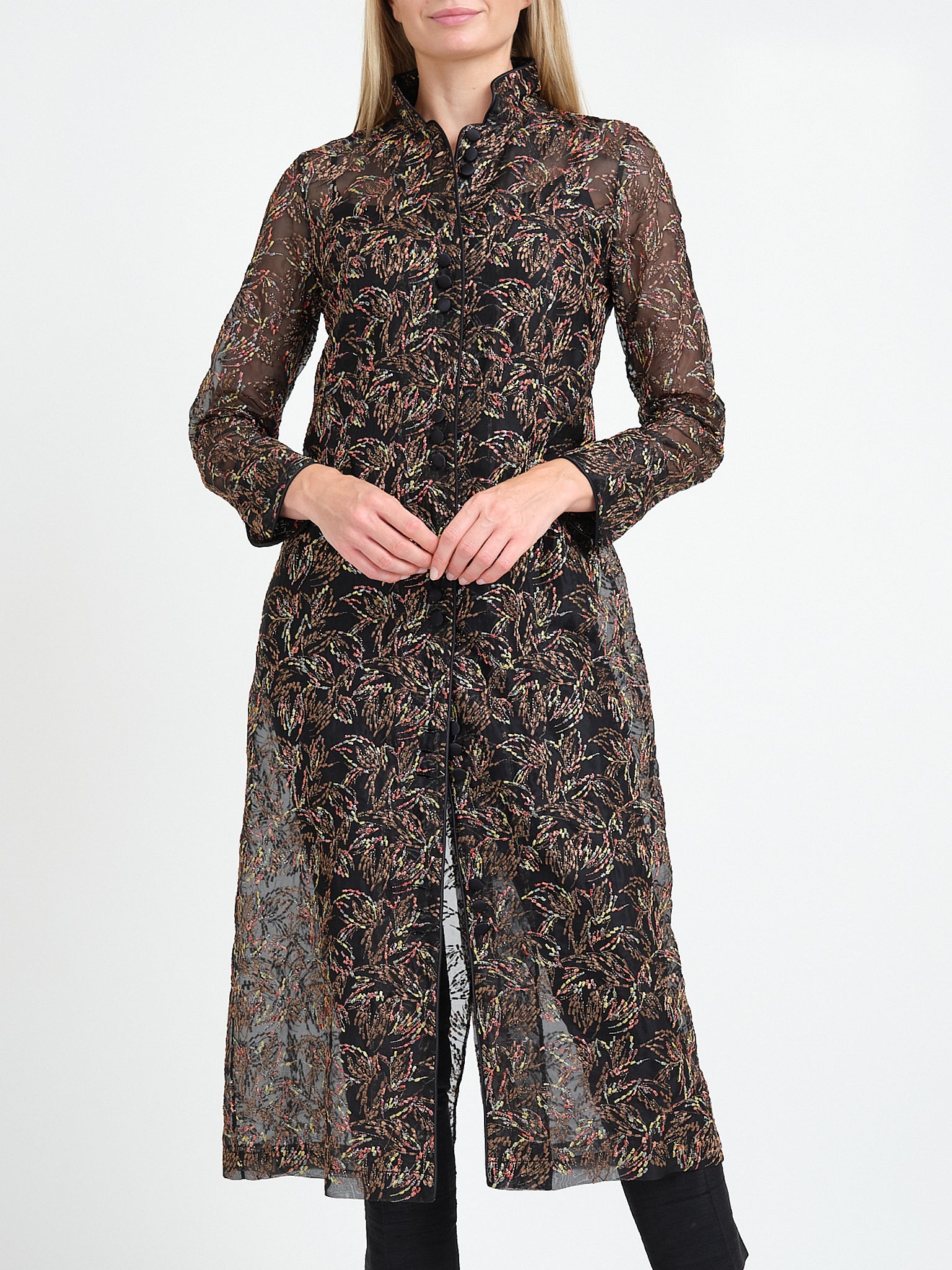 Carnaby Coat Black Stotfold Silk Organza