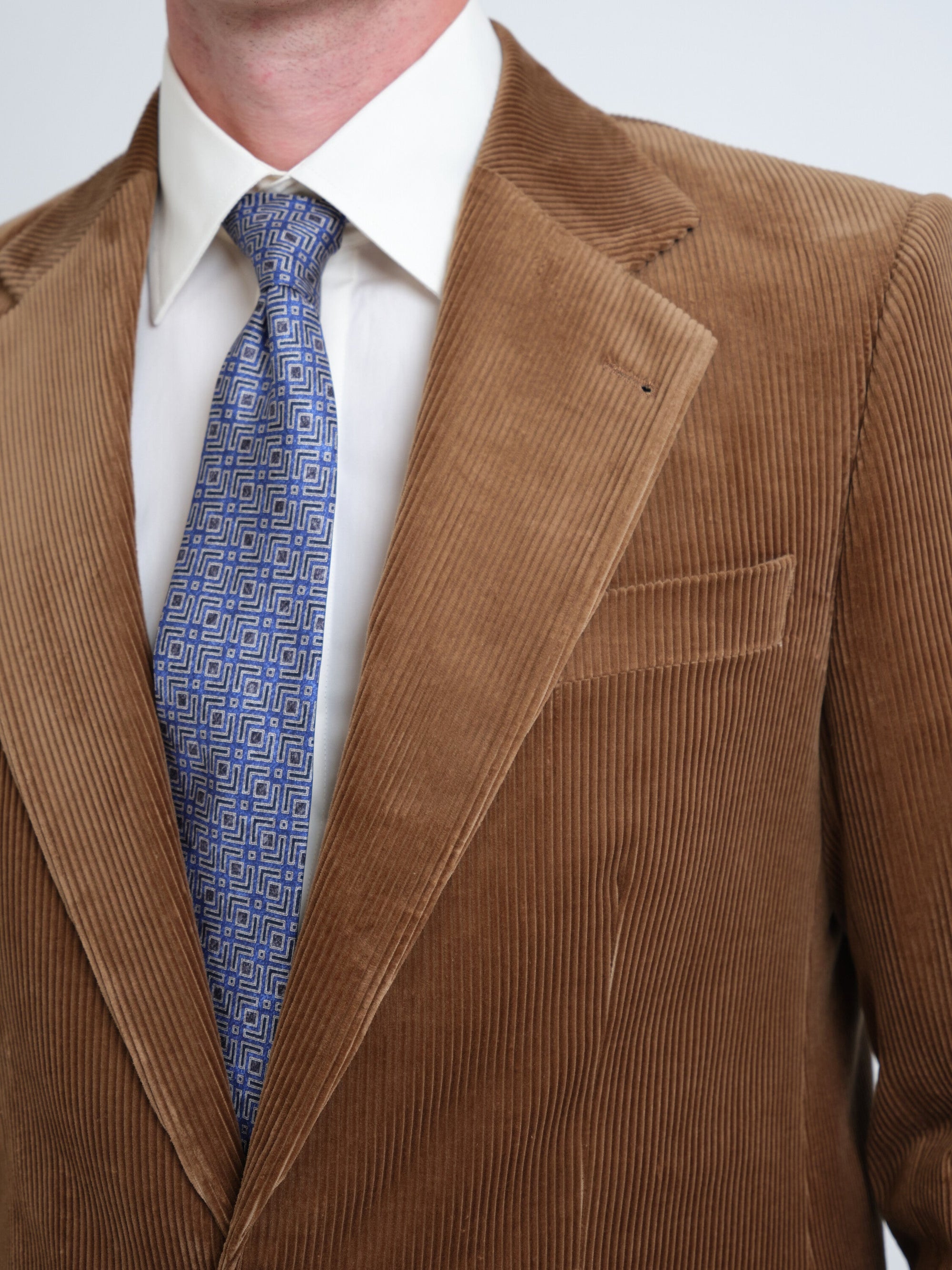 Caramel Britford Corduroy Cooper Jacket — fabric detail