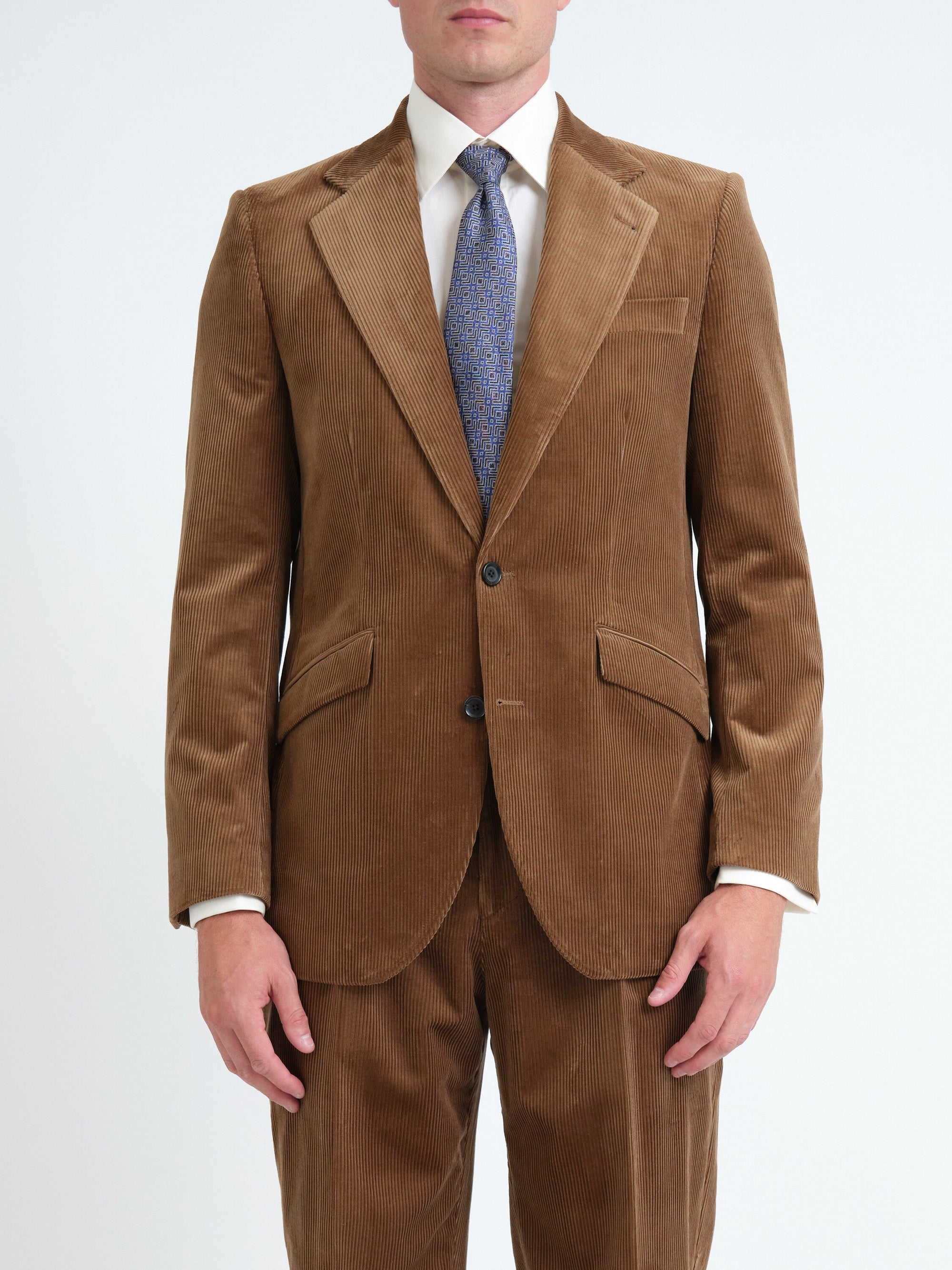 Caramel Britford Corduroy Cooper Jacket — front, cropped