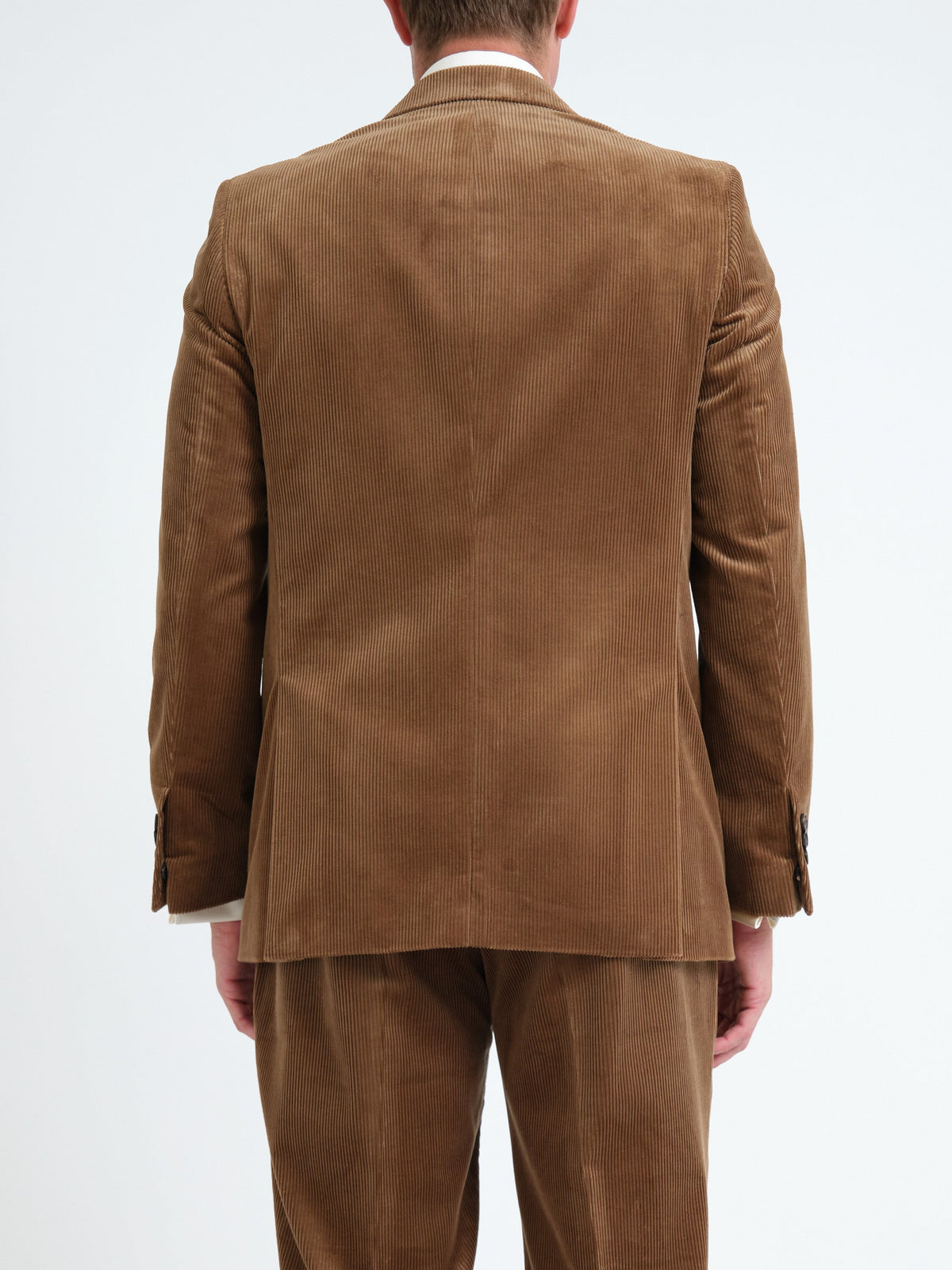 Caramel Britford Corduroy Cooper Jacket — back, cropped