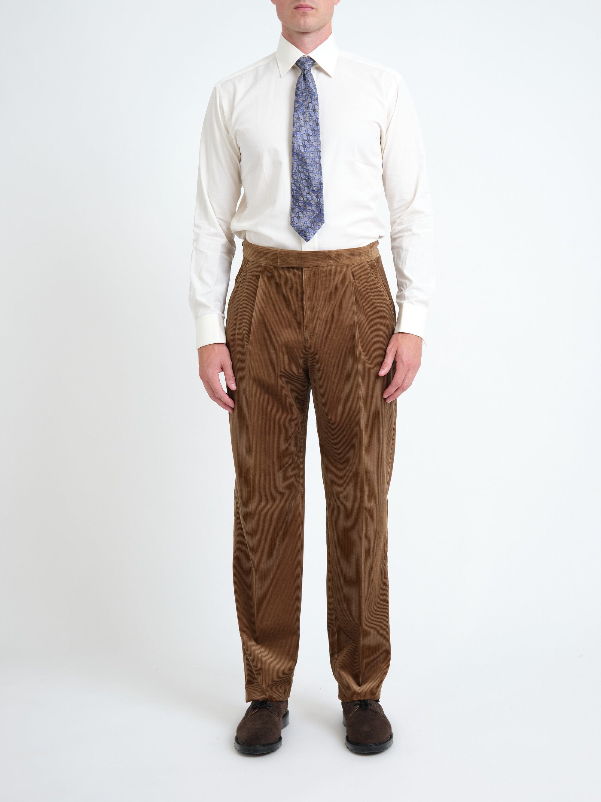 Caramel Britford Corduroy Cooper Trouser — front