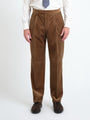 Caramel Britford Corduroy Cooper Trouser — front, cropped