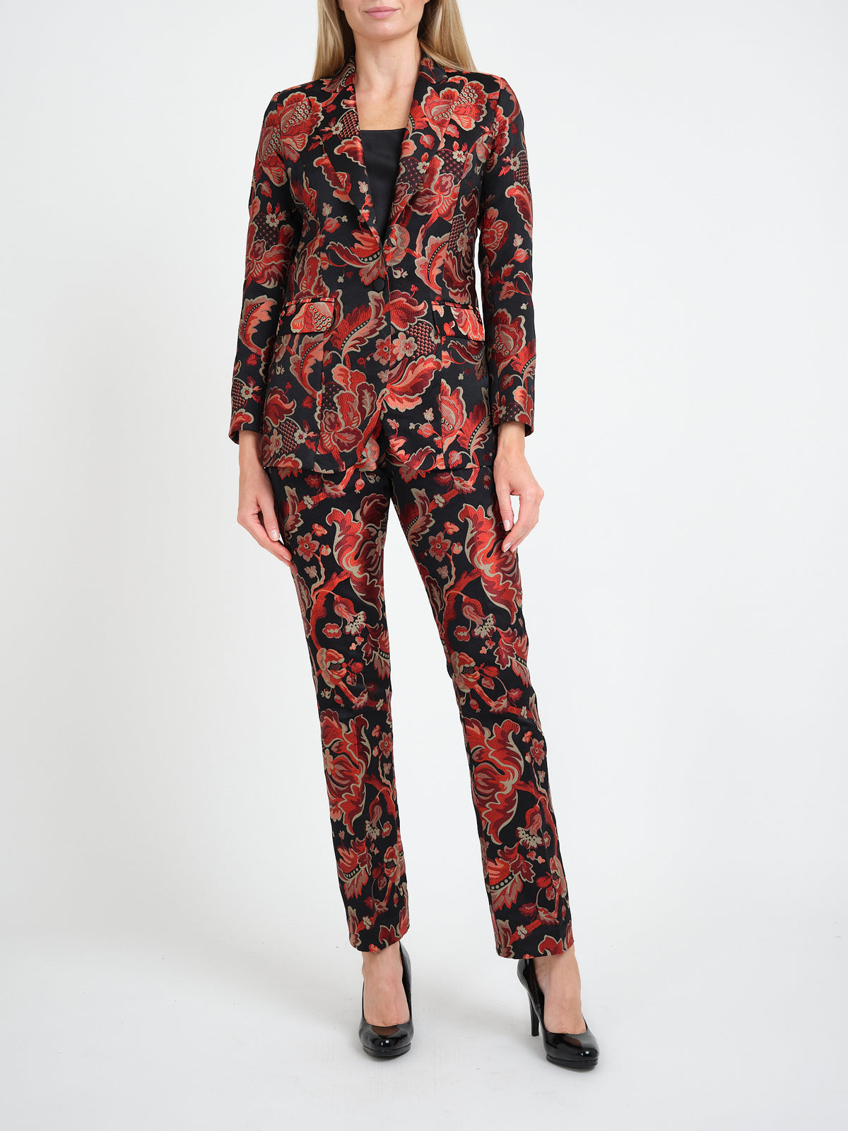 Dinner Jacket Red Black Hogarth Brocade