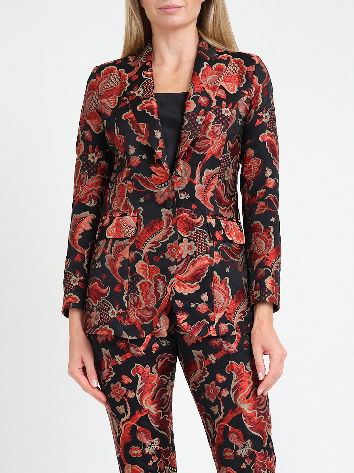 Dinner Jacket Red Black Hogarth Brocade