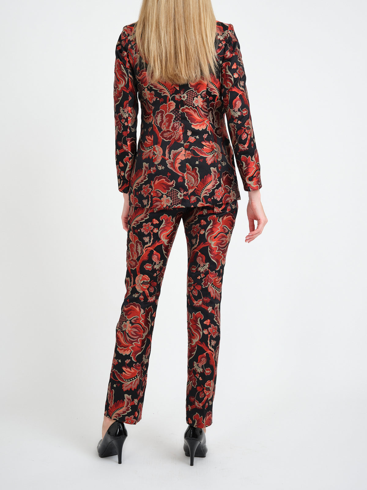 Dinner Jacket Red Black Hogarth Brocade
