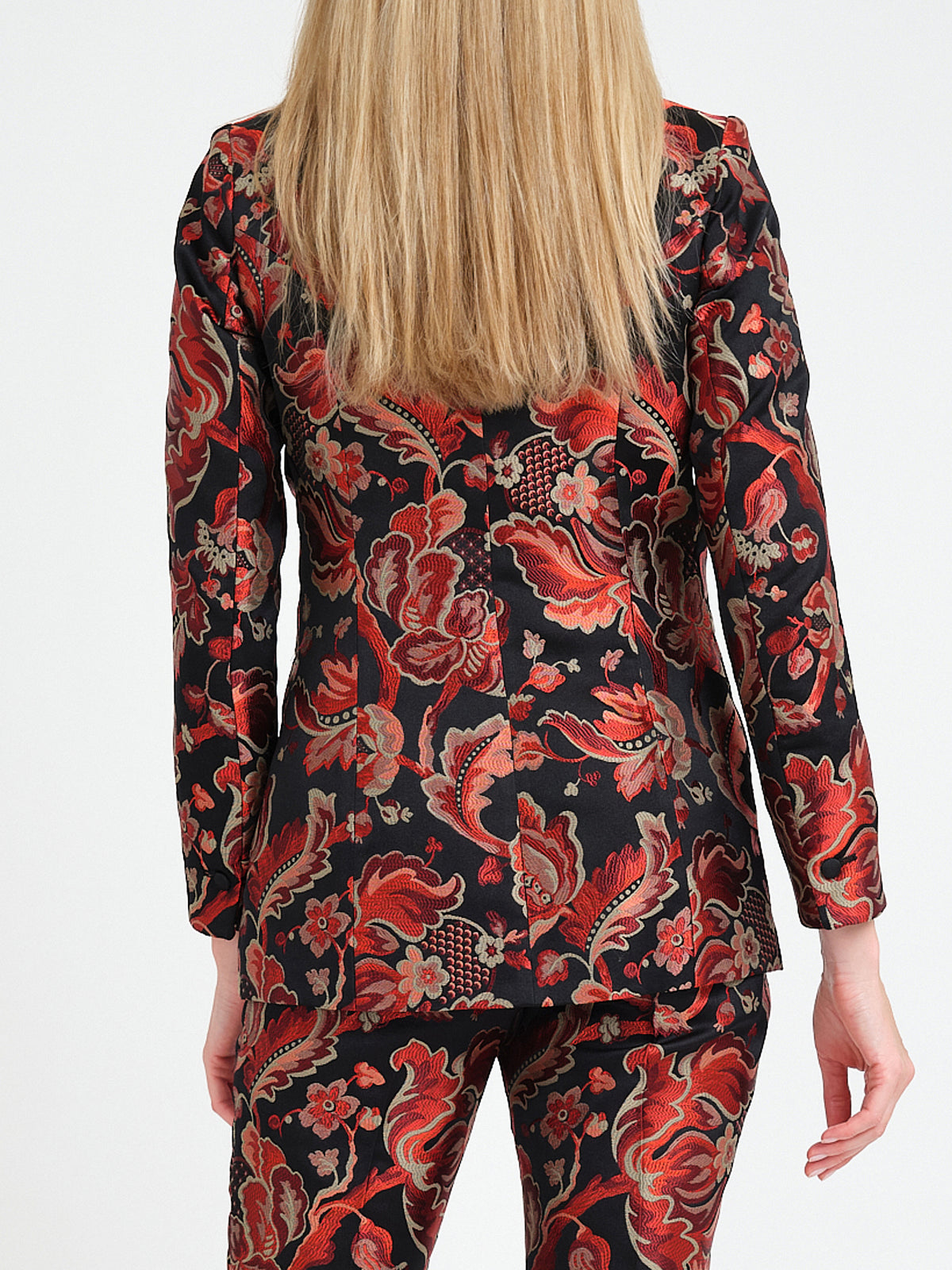 Dinner Jacket Red Black Hogarth Brocade