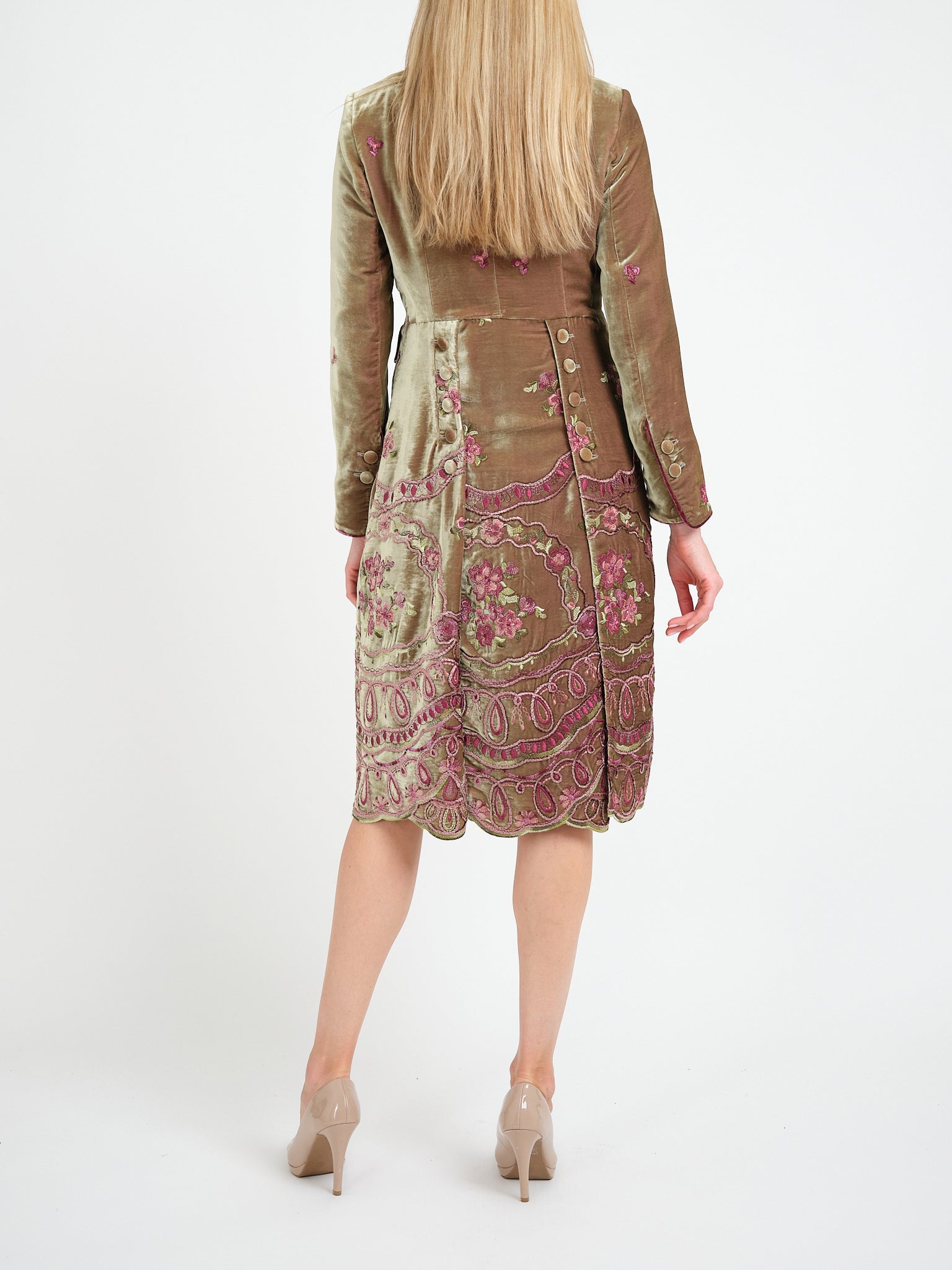 Eton Coat Olive Morpeth Silk Velvet