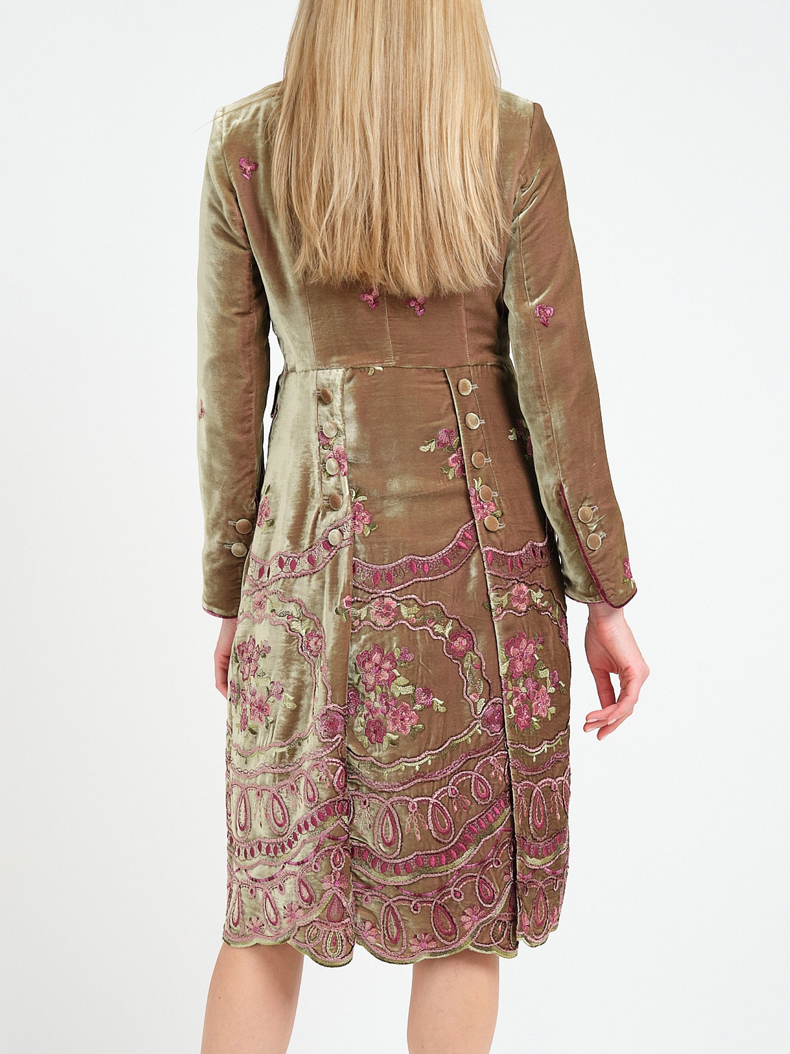 Eton Coat Olive Morpeth Silk Velvet