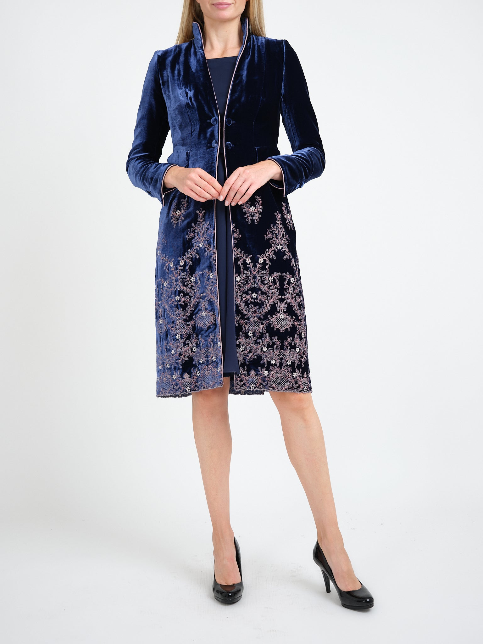Eton Coat Royal Blue Hengrave Silk Velvet