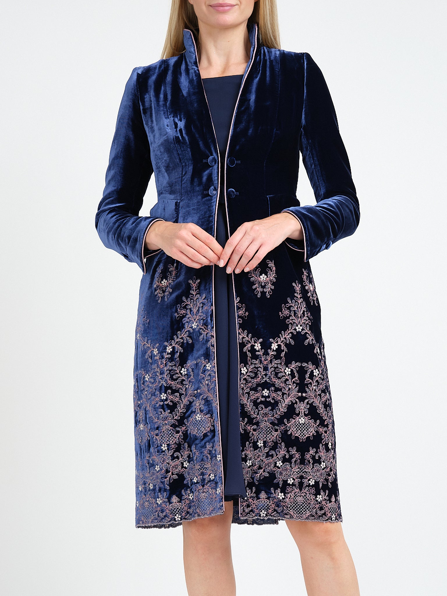 Eton Coat Royal Blue Hengrave Silk Velvet