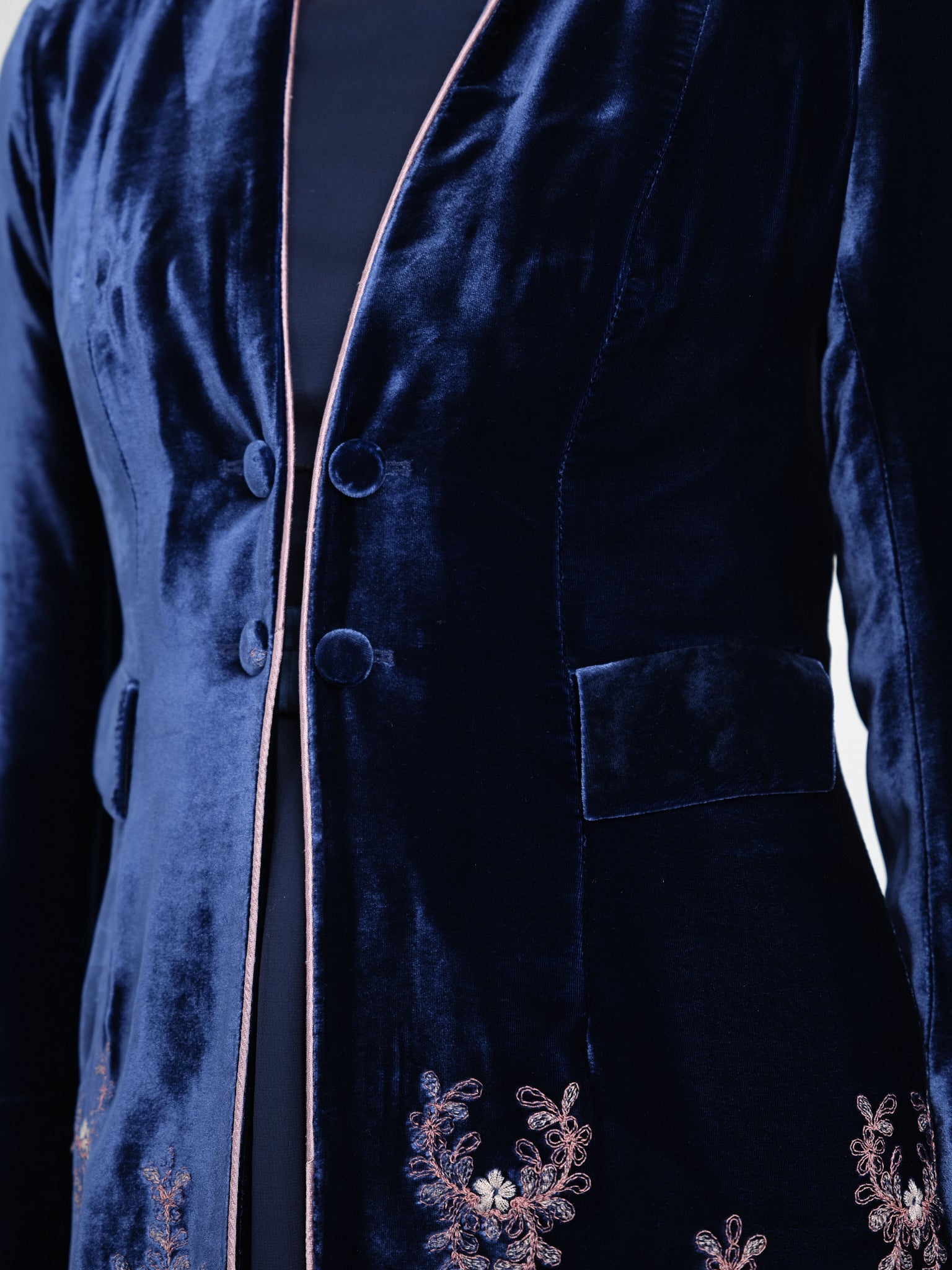 Eton Coat Royal Blue Hengrave Silk Velvet