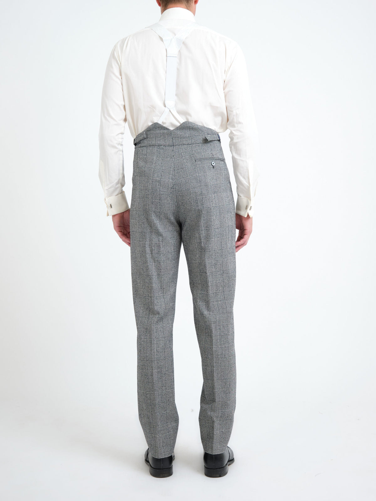 Ecru/Black Sandleson Wool Cavalry Trouser — back