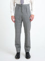 Ecru/Black Sandleson Wool Cavalry Trouser — front, cropped