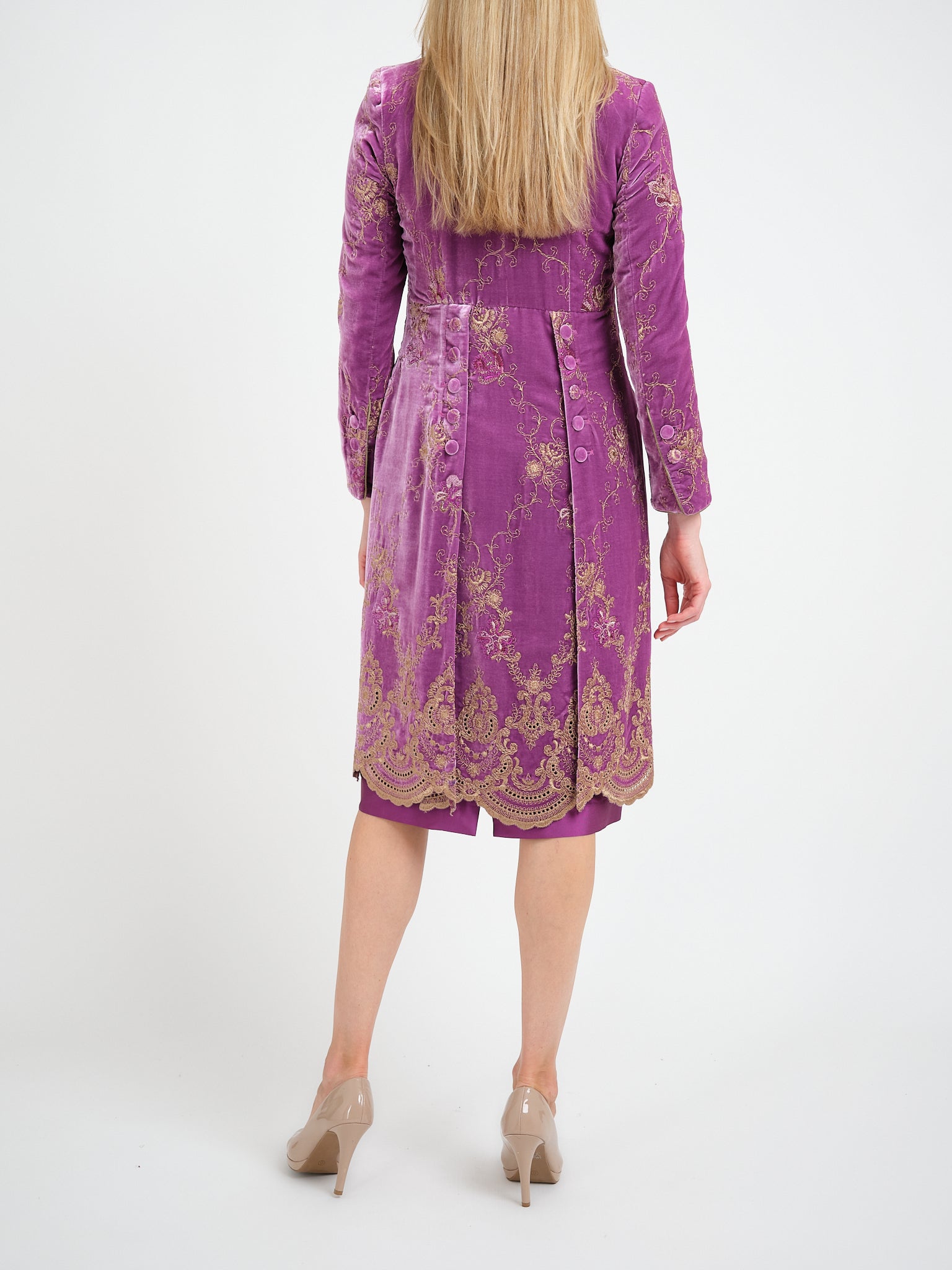 Eton Coat Pourpre Pink Haughley Silk Velvet