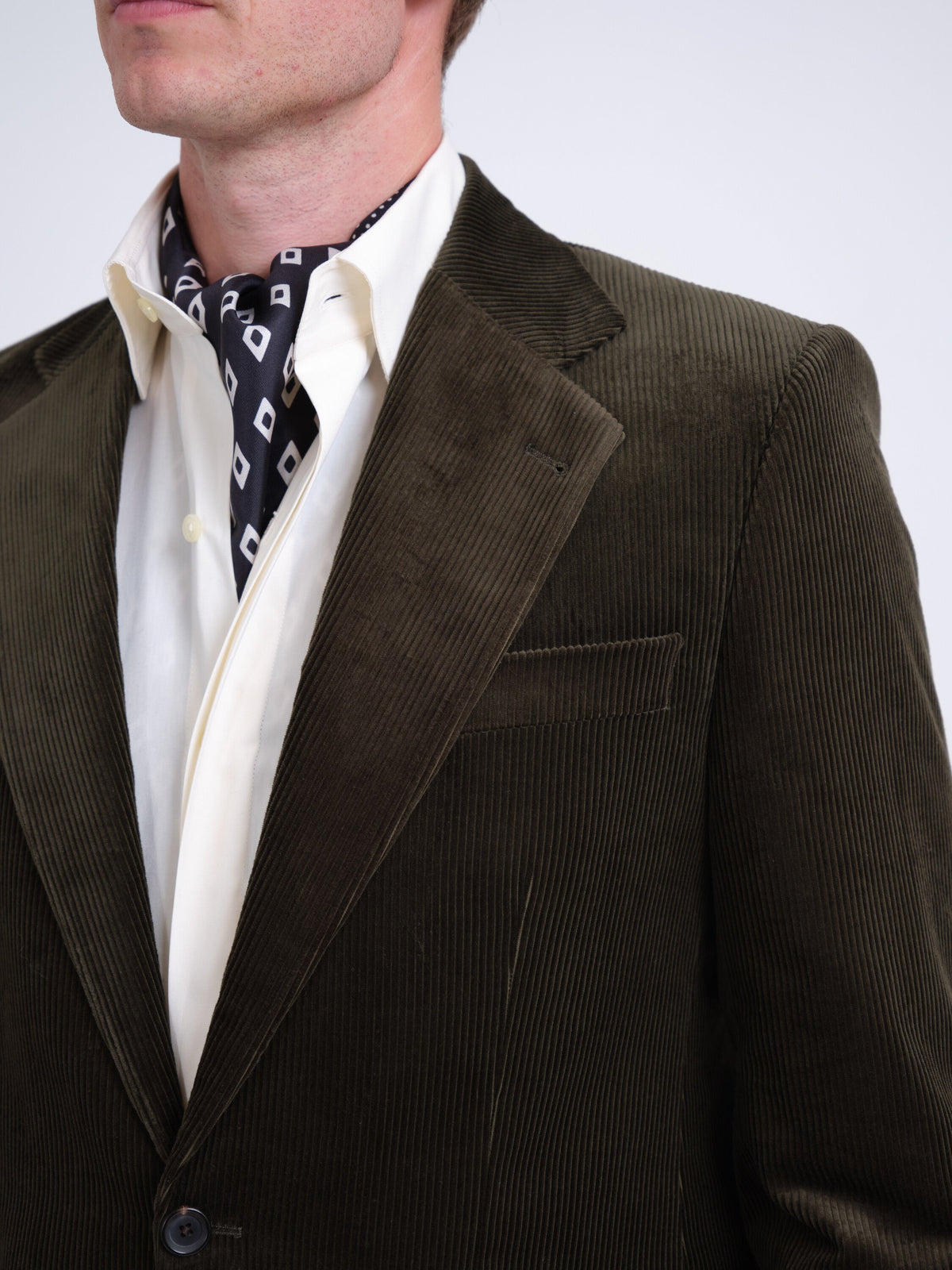 Green Britford Corduroy Cooper Jacket — fabric detail