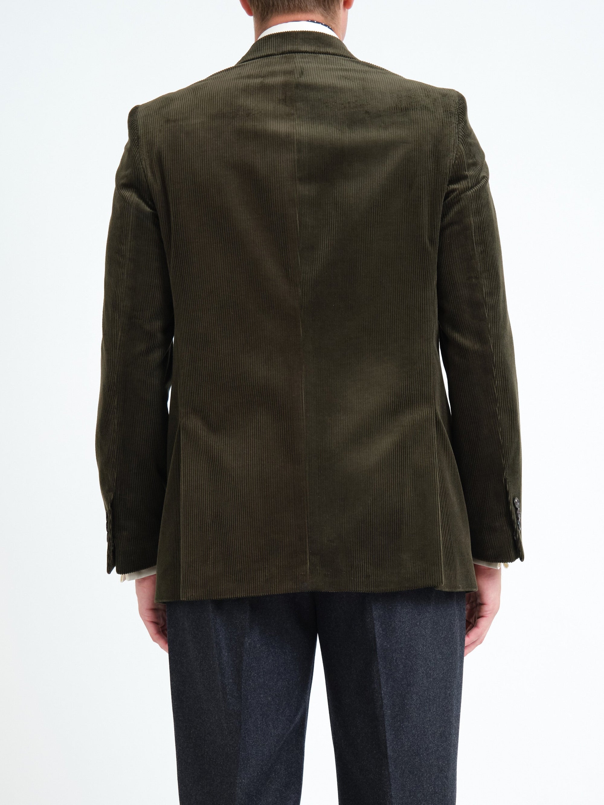 Green Britford Corduroy Cooper Jacket — back, cropped