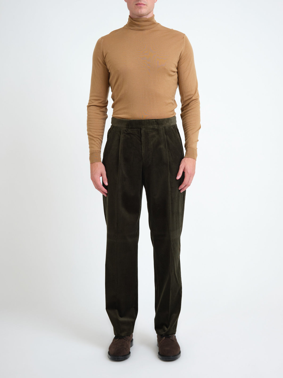 Green Britford Corduroy Cooper Trouser — front