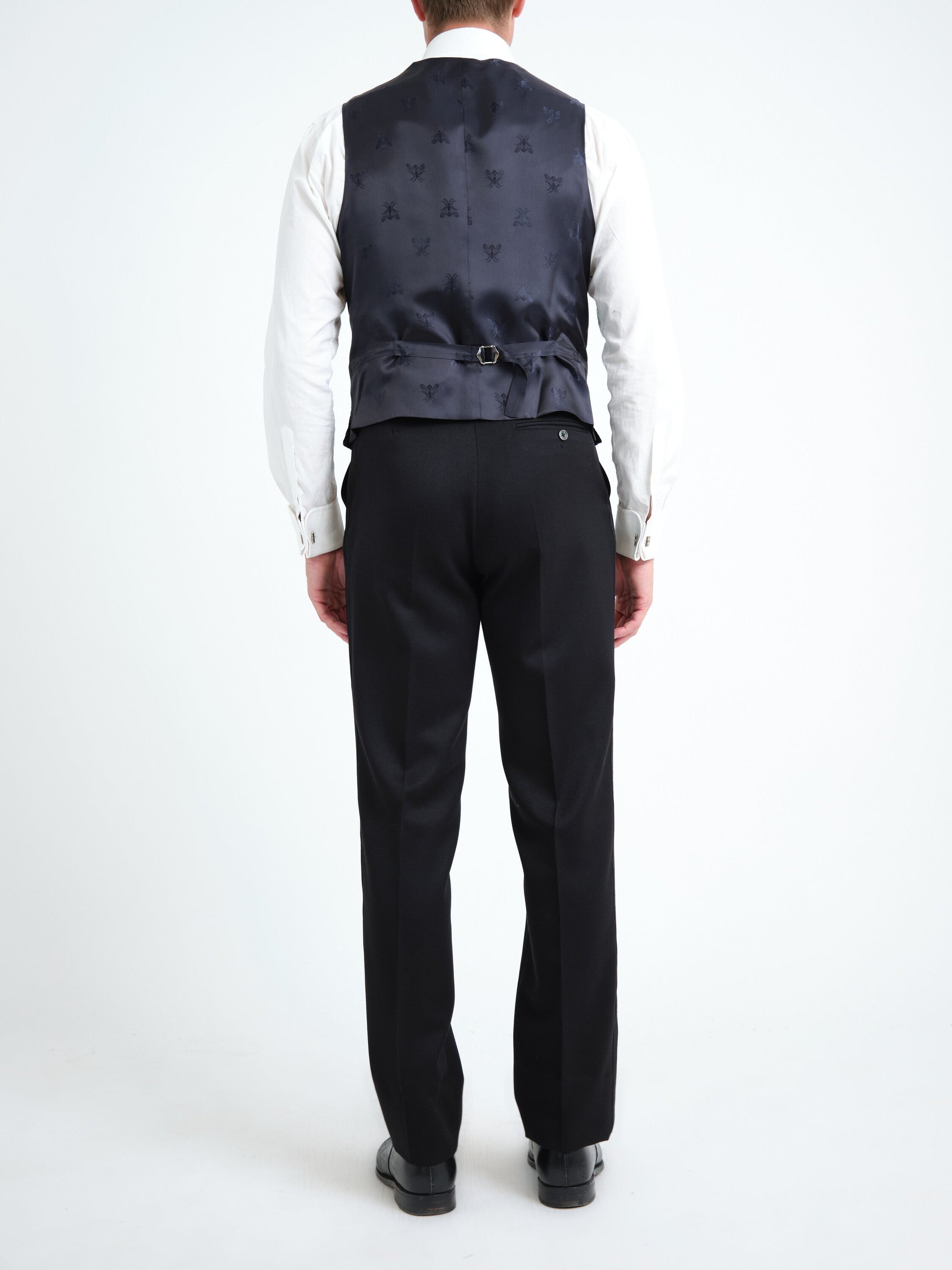 Green Nene Velvet Single Breasted Waistcoat — back