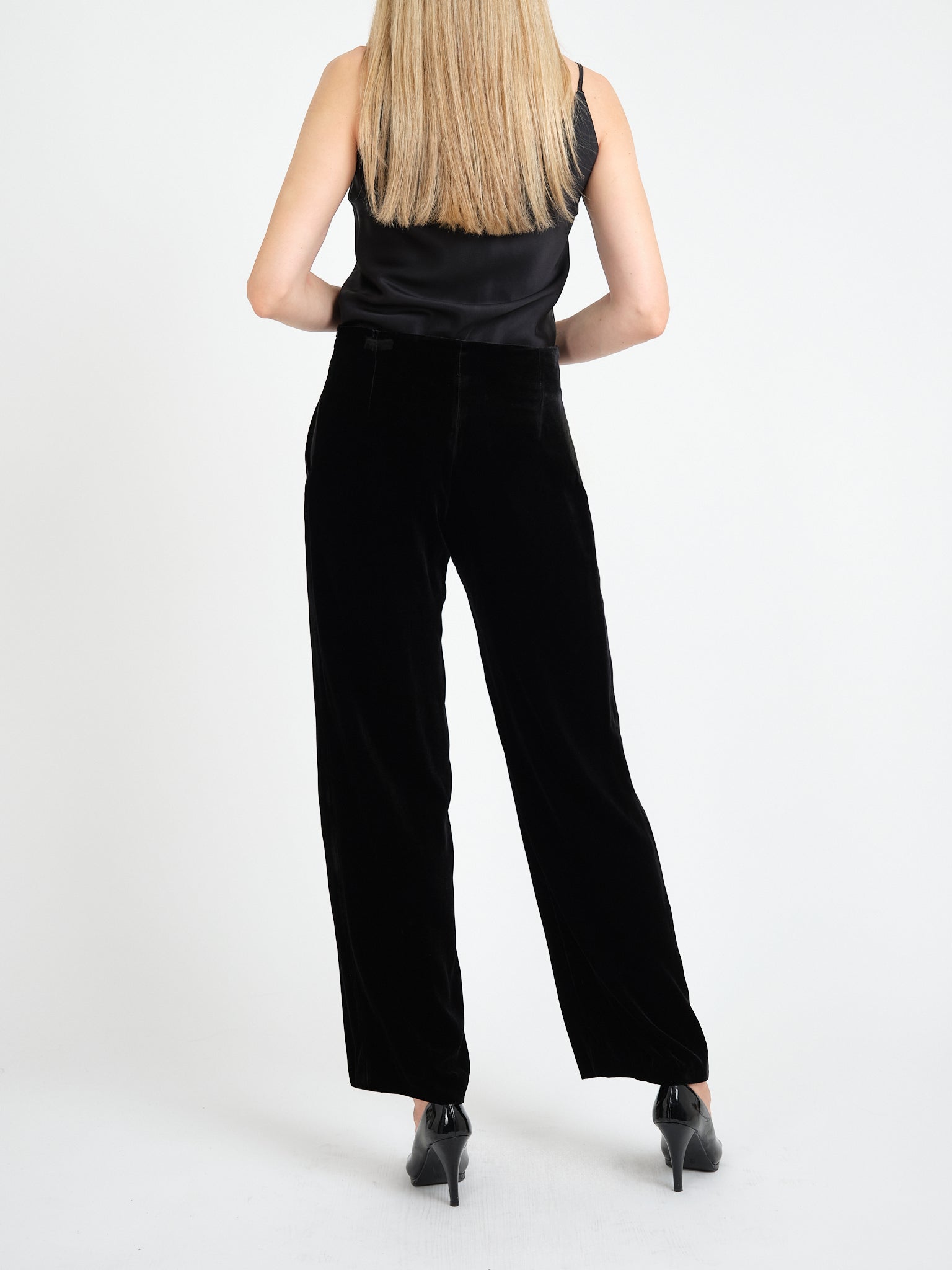 Lounge Trousers Navy Cotton Velvet