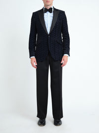 Midnight Black Nene Wide Lapel Dinner Jacket — front