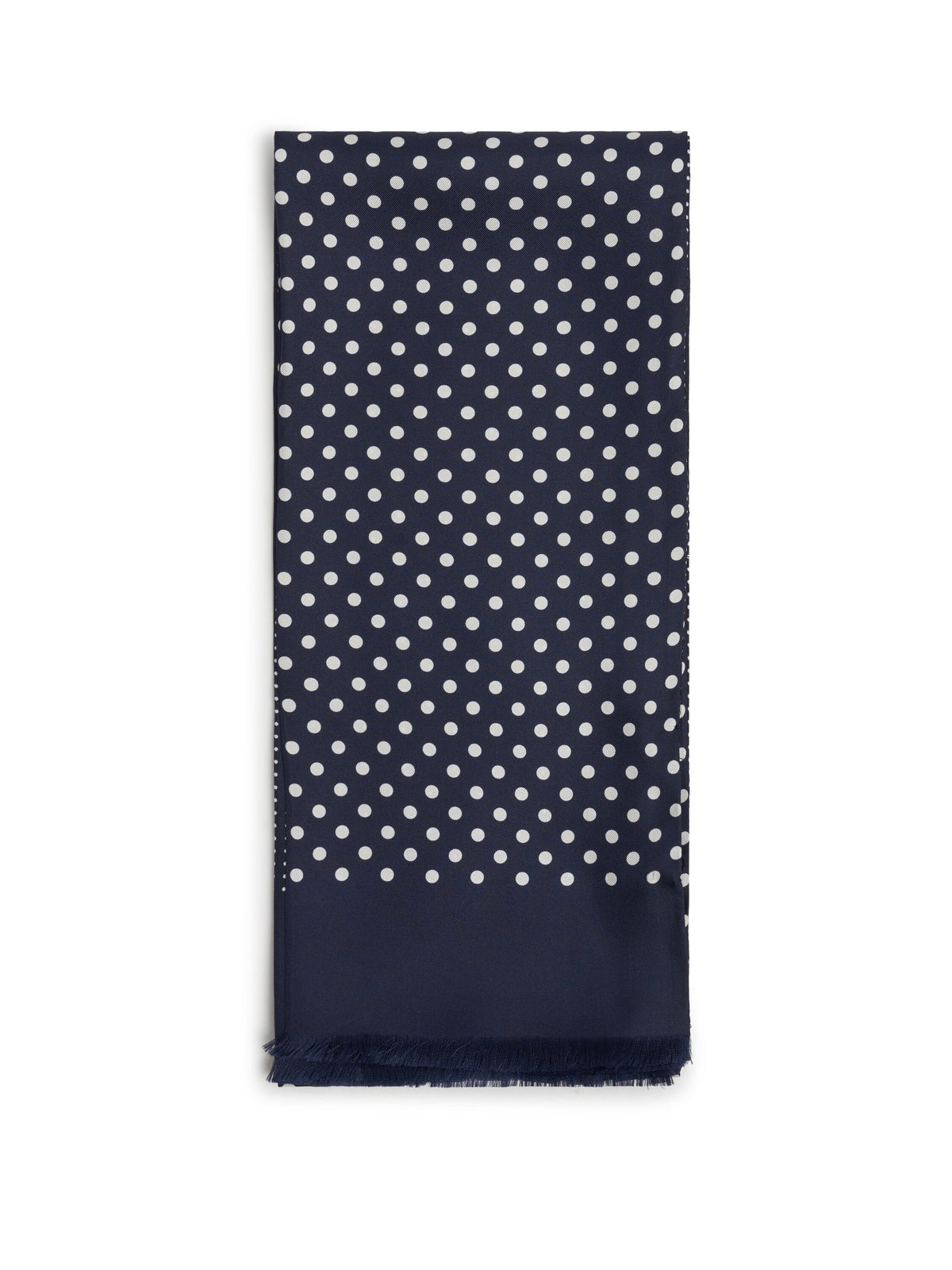 Navy Starling Silk Scarf — flat