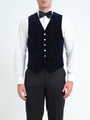 Navy Wardour Single Breasted Waistcoat — front, cropped