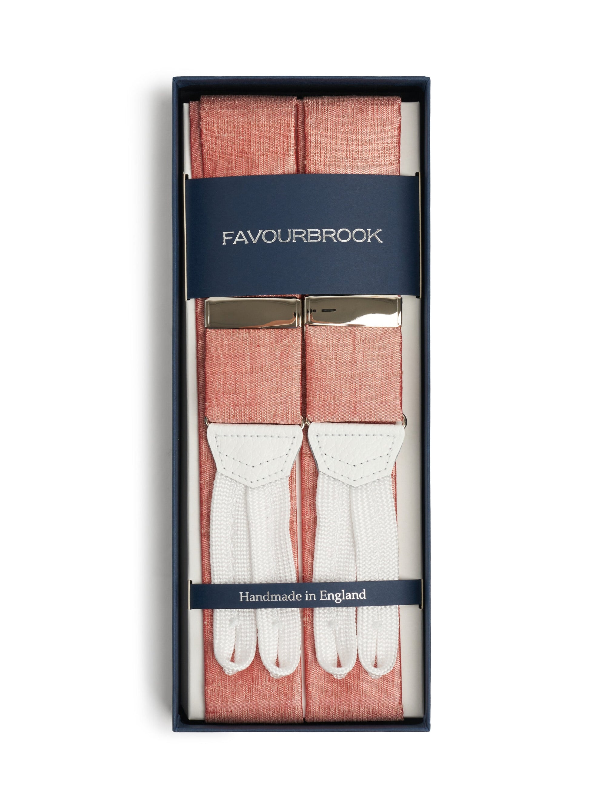 Orchid Douppion Silk Braces — flat