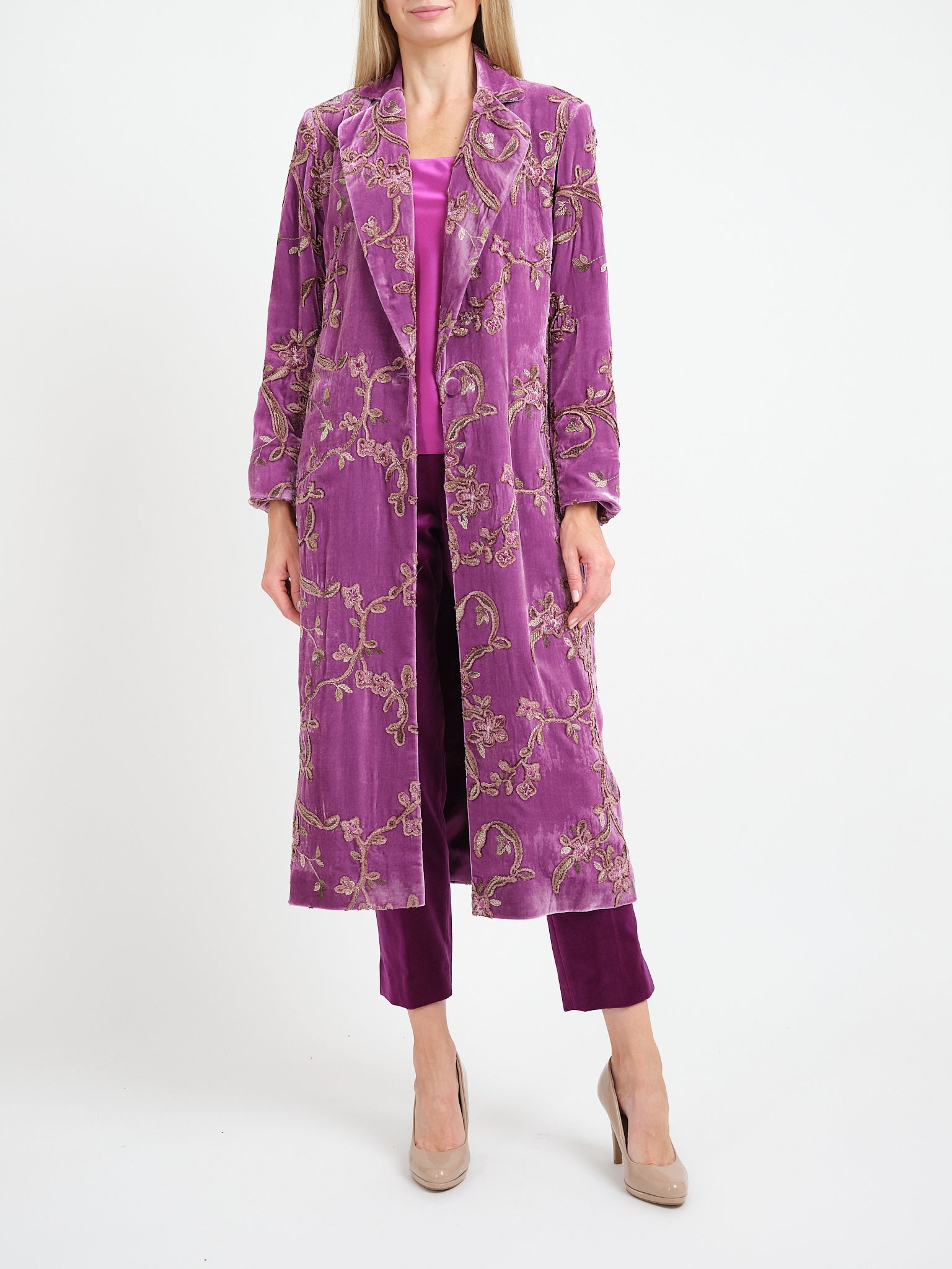 Pimlico Coat Pot Poupri Pink Bower Silk Velvet