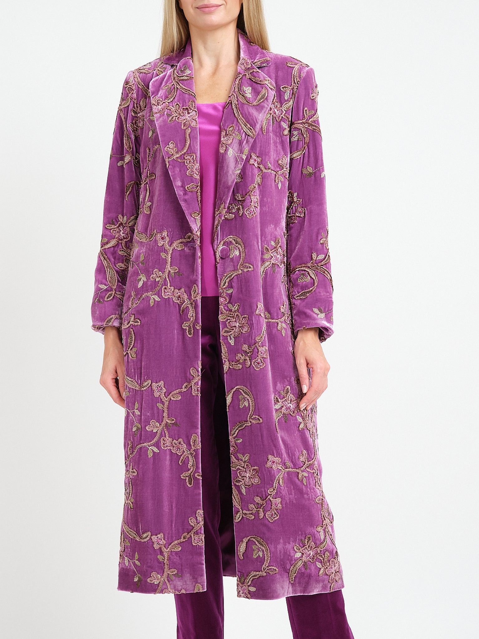 Pimlico Coat Pot Poupri Pink Bower Silk Velvet