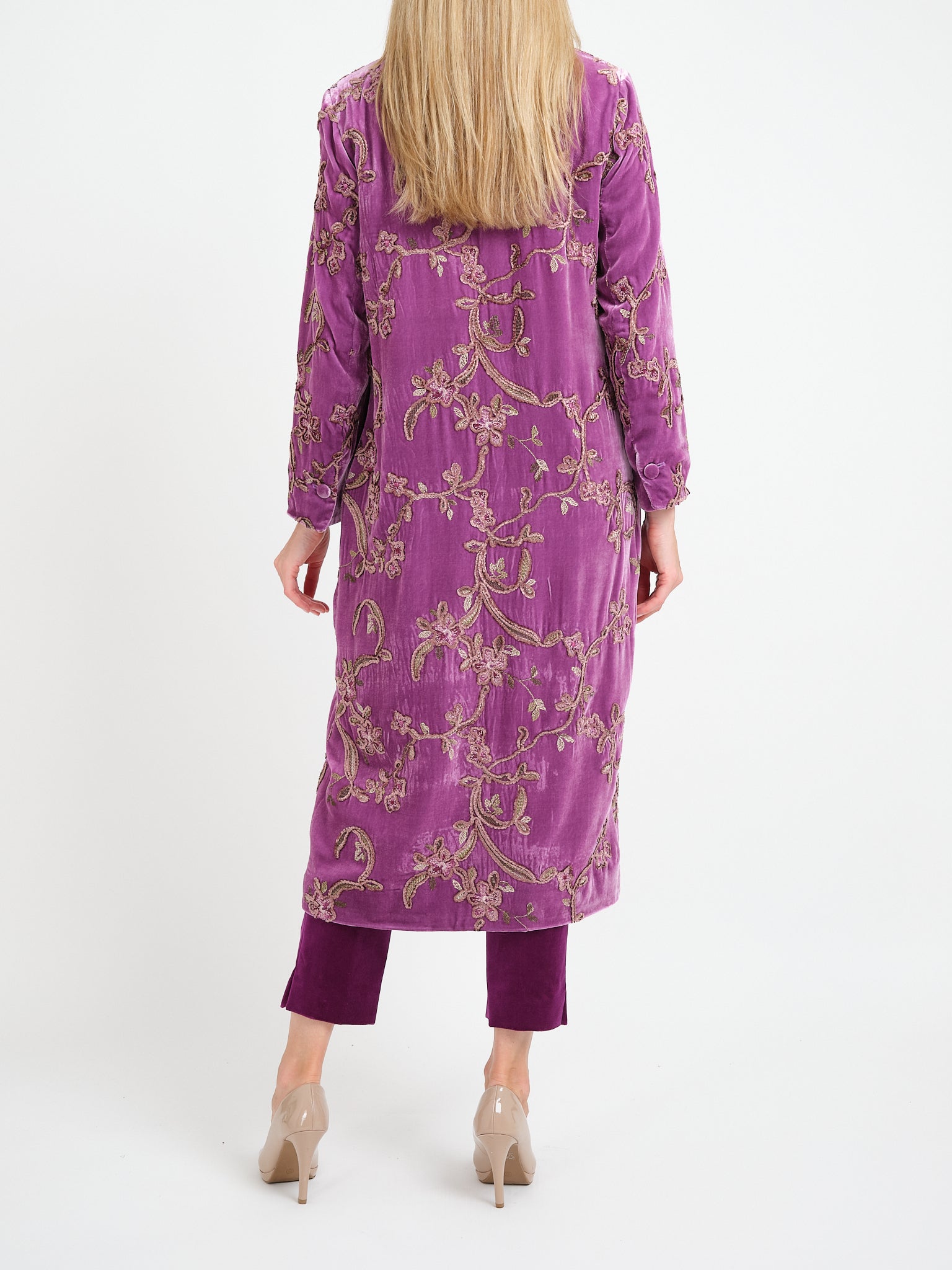 Pimlico Coat Pot Poupri Pink Bower Silk Velvet