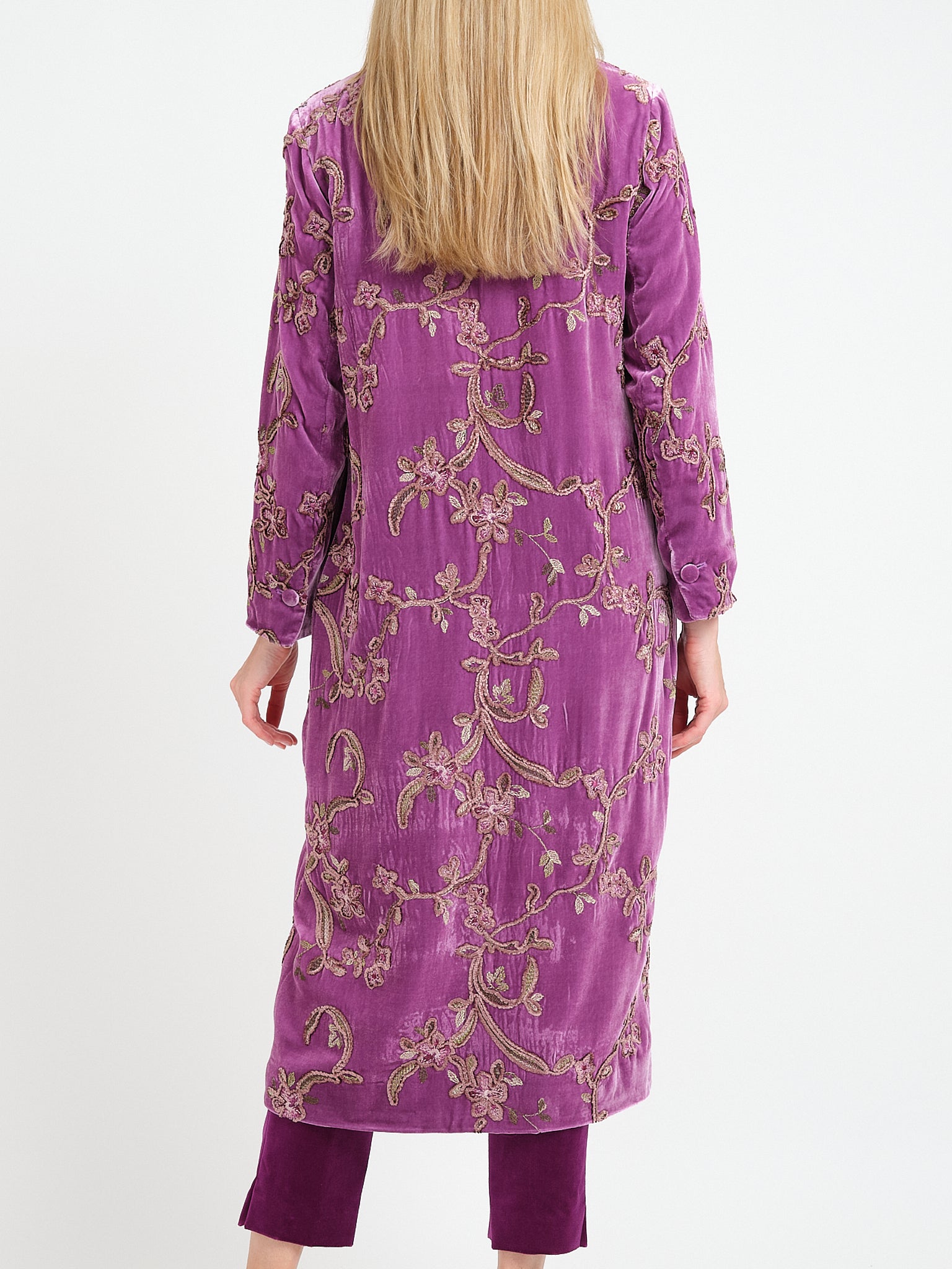 Pimlico Coat Pot Poupri Pink Bower Silk Velvet