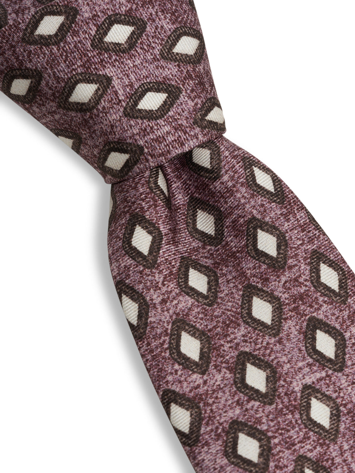 Pink Cranleigh Silk Tie — flat detail